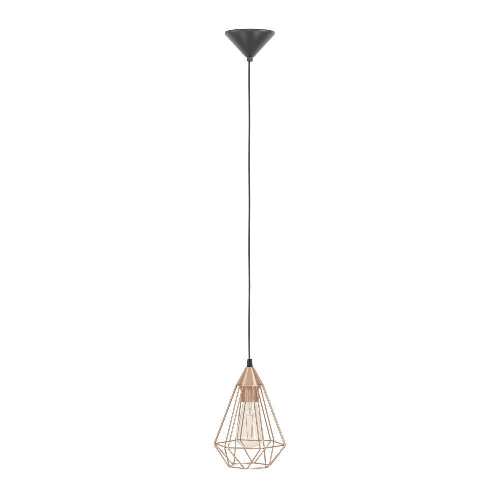 EGLO Pendelleuchte »TARBES Hängeleuchte, Pendellampe, Vintage, Retro, Stahl, Kupfer, E27«, 1 flammig, Leuchtmittel E27 | ohne Leuchtmittel, Wohnzimmerlampe, Esstischlampe, Drahtgeflecht, 1 flammig, 110x17,5cm