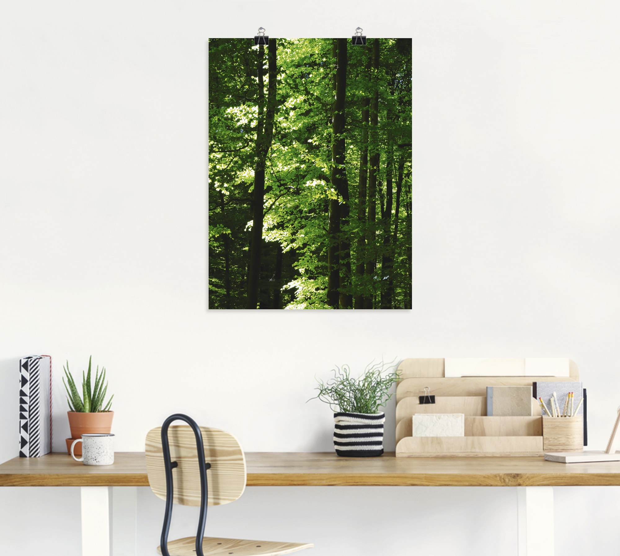 Artland Poster »Im Buchenwald«, Wald, (1 St.), als Alubild, Leinwandbild, Wandaufkleber oder Poster in versch. Größen