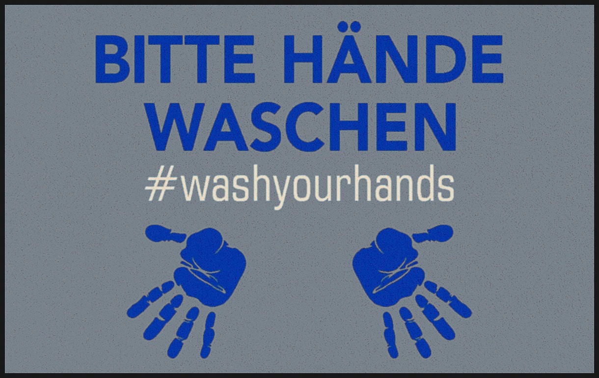 wash+dry by Kleen-Tex Teppich »Bitte Hände Waschen«, rechteckig, 7 mm Höhe, günstig online kaufen