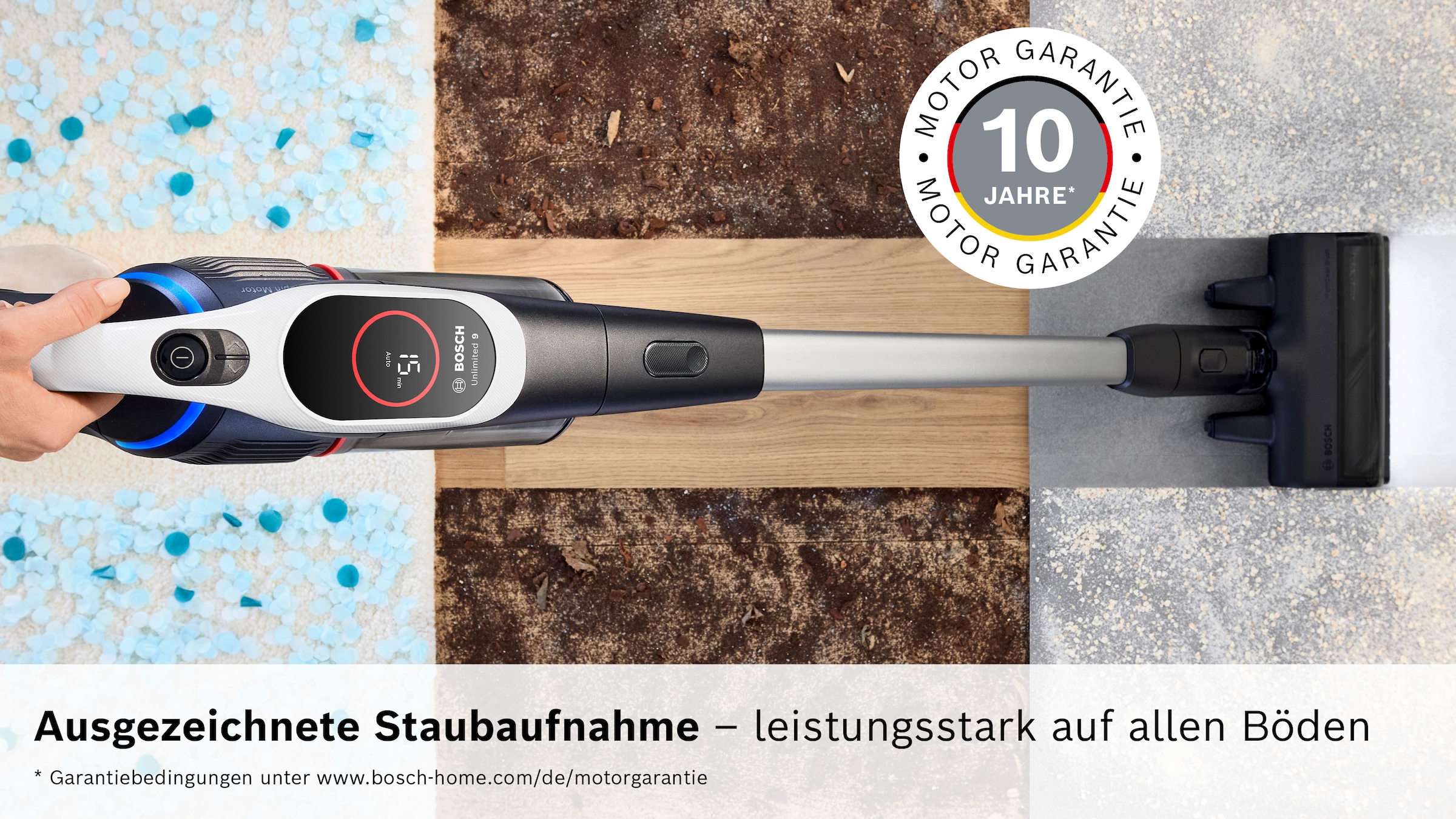 BOSCH Akku-Stielstaubsauger »BKS931BA« HEPA-Filtersystem, 10 Jahre Motorgarantie, Staubkomprimierung, weiß