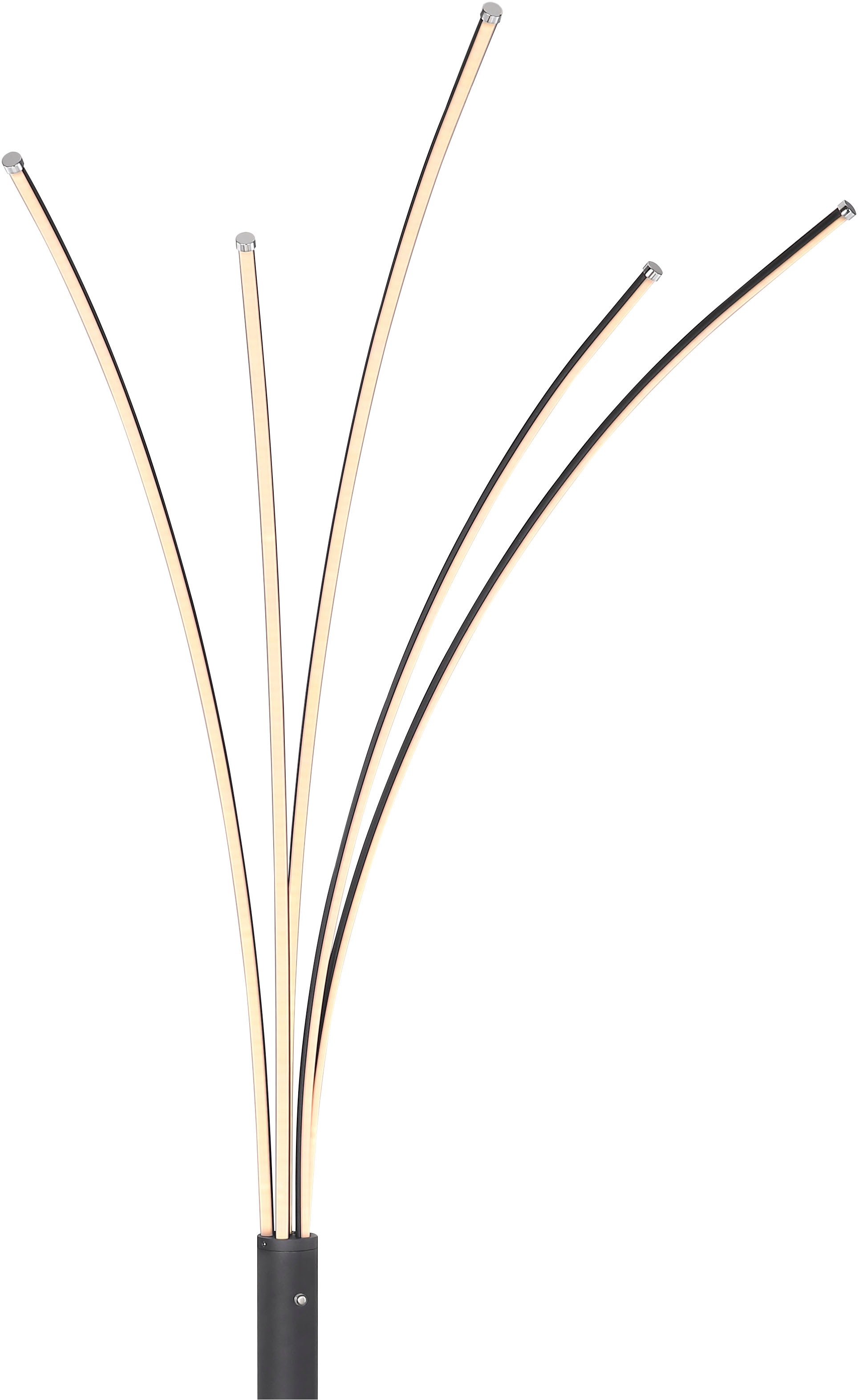 GLOBO LIGHTING Stehlampe »BIZZY« LED-Modul 1 Stk. Warmweiß Stehleuchte Schwarz/Opal, Touch dimmbar, LED 36W