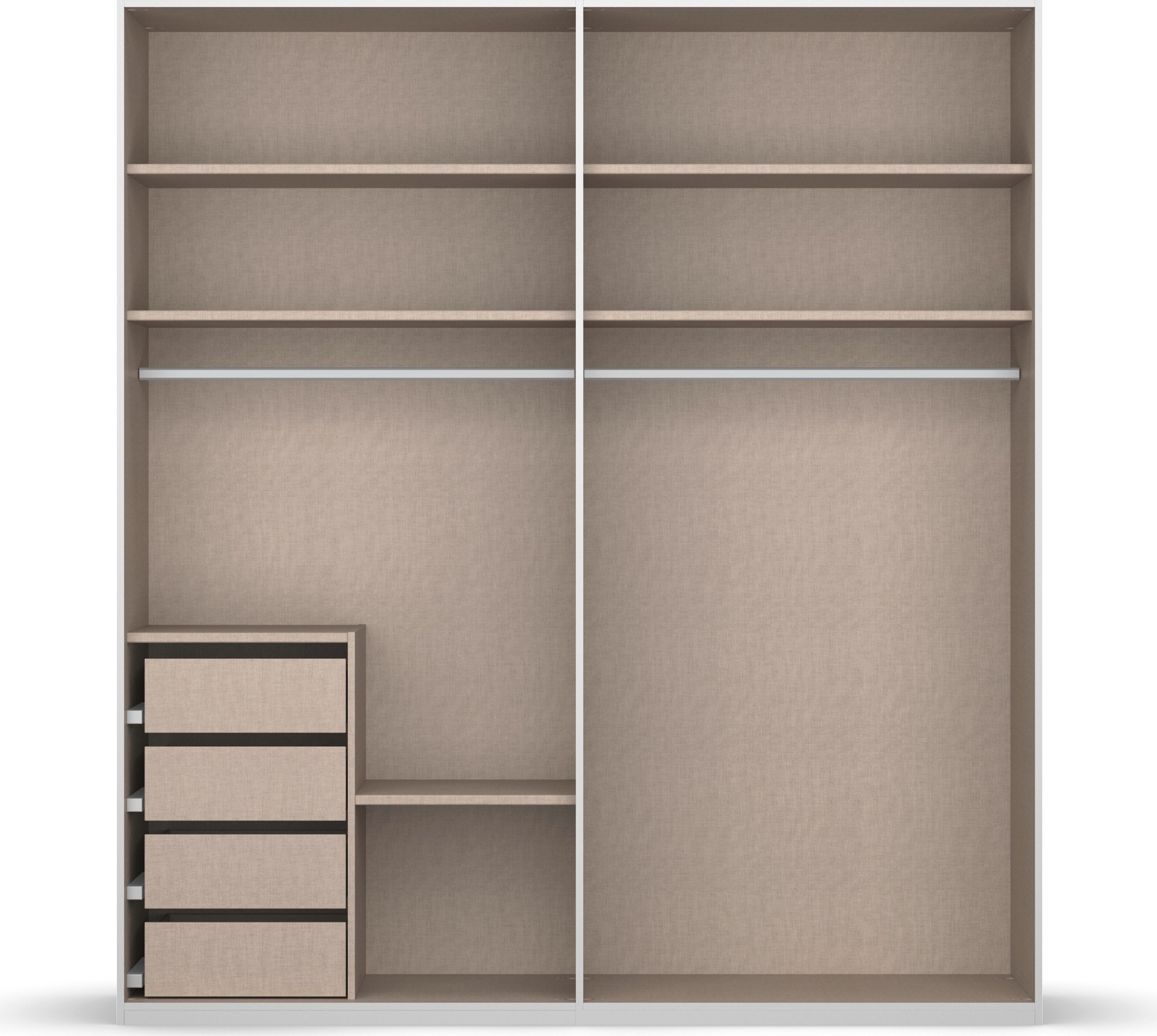 rauch Drehtürenschrank »Skat Pure«, mit eleganten Griffstangen und praktischer Innenausstattung