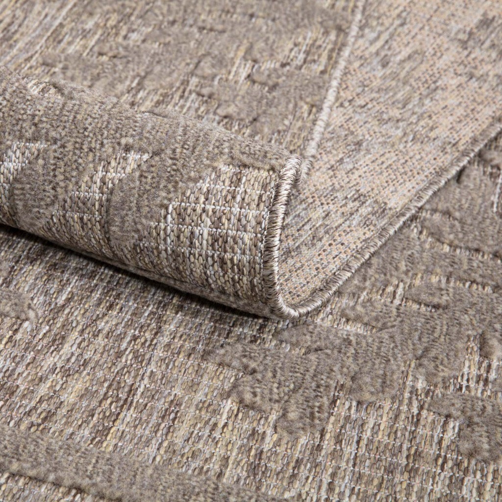 Carpet City Teppich »In-& Outdoorteppich Santorini 411, 3D-Effekt, Boho-Optik«, rechteckig, 5 mm Höhe, Wetterfest & UV-beständig für Terrasse, Balkon, Küche, Flur