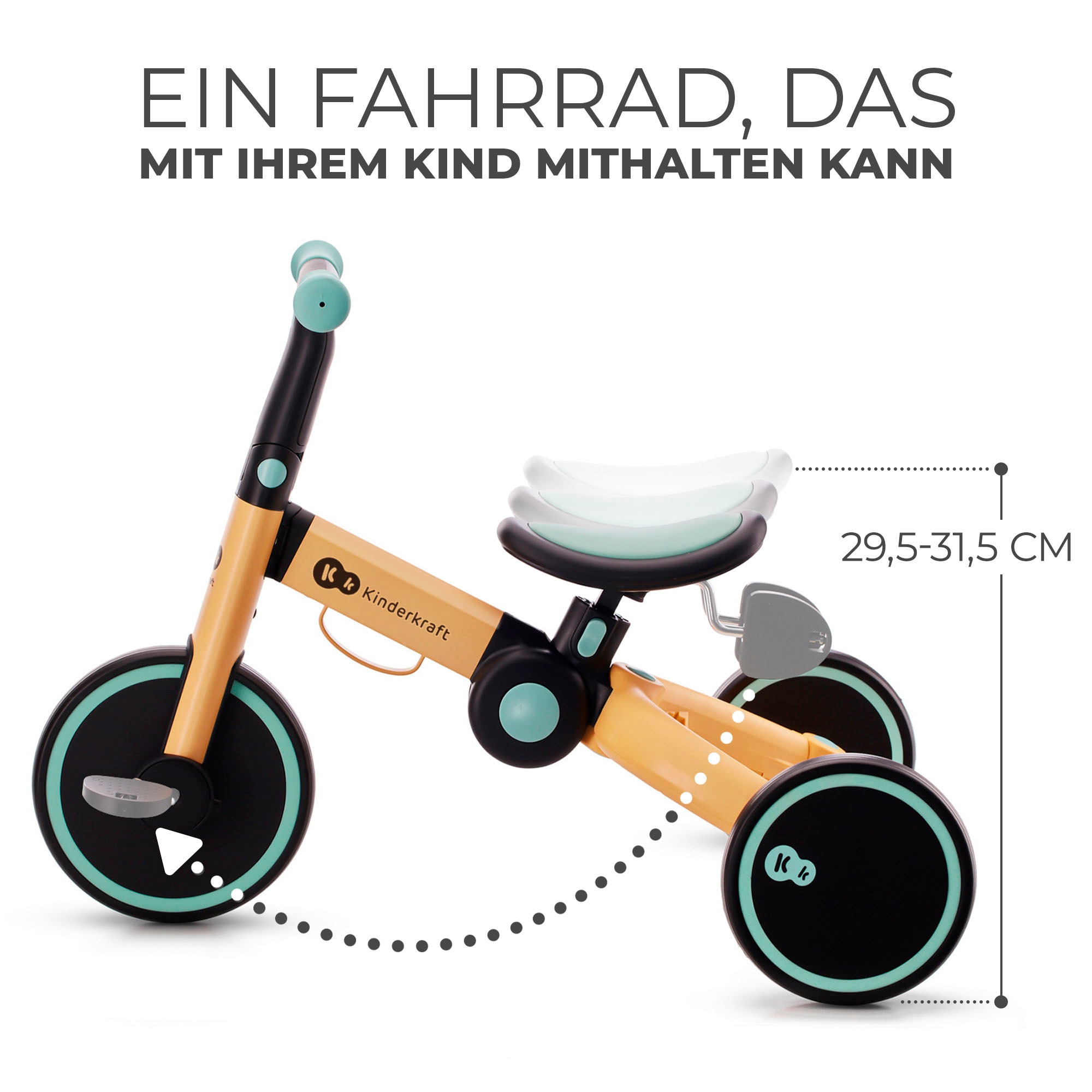 Kinderkraft Laufrad »4TRIKE«, auch als Dreirad umbaubar