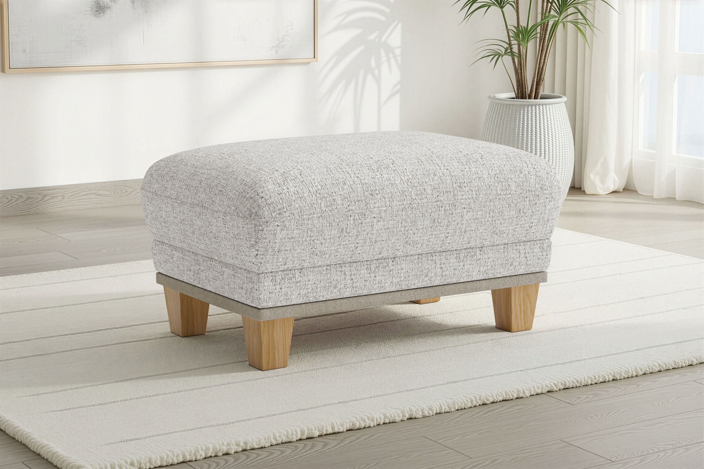 sit&more Polsterhocker »Concept« mit Buchefuß in drei Farben zur Auswahl