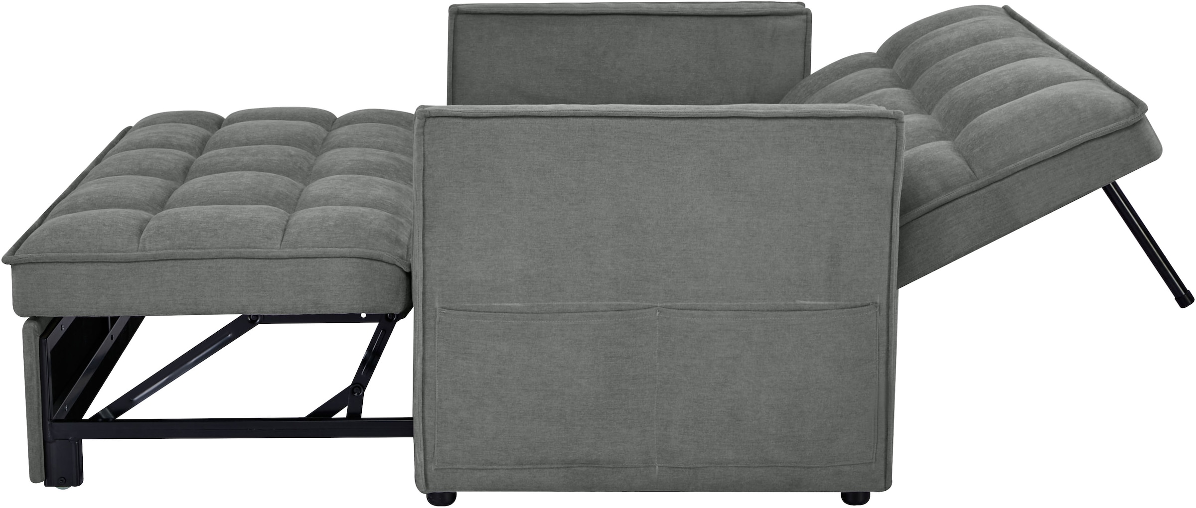 OTTO home Schlafsofa »STEFFO, 159 cm, 2-Sitzer, mit verstellbarer Rückenlehne« Klappmechanismus, Feinstruktur-Bezug, natürliche Farben