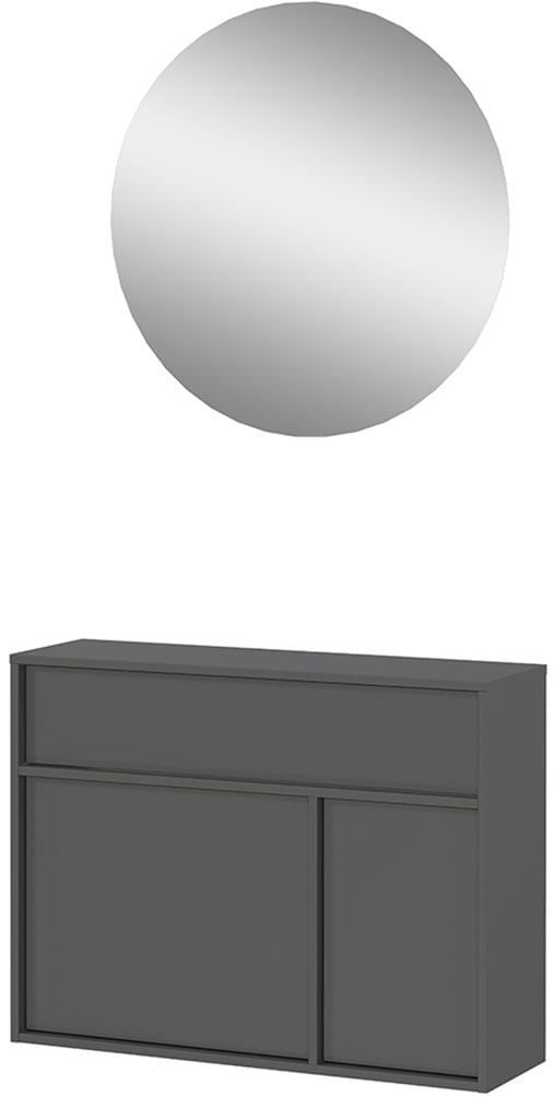 GERMANIA Garderoben-Set »GW-Ameca 2.0« 2 Stk. tlg. Graphit Mehrzweckschrank mit Push-to-open Technik