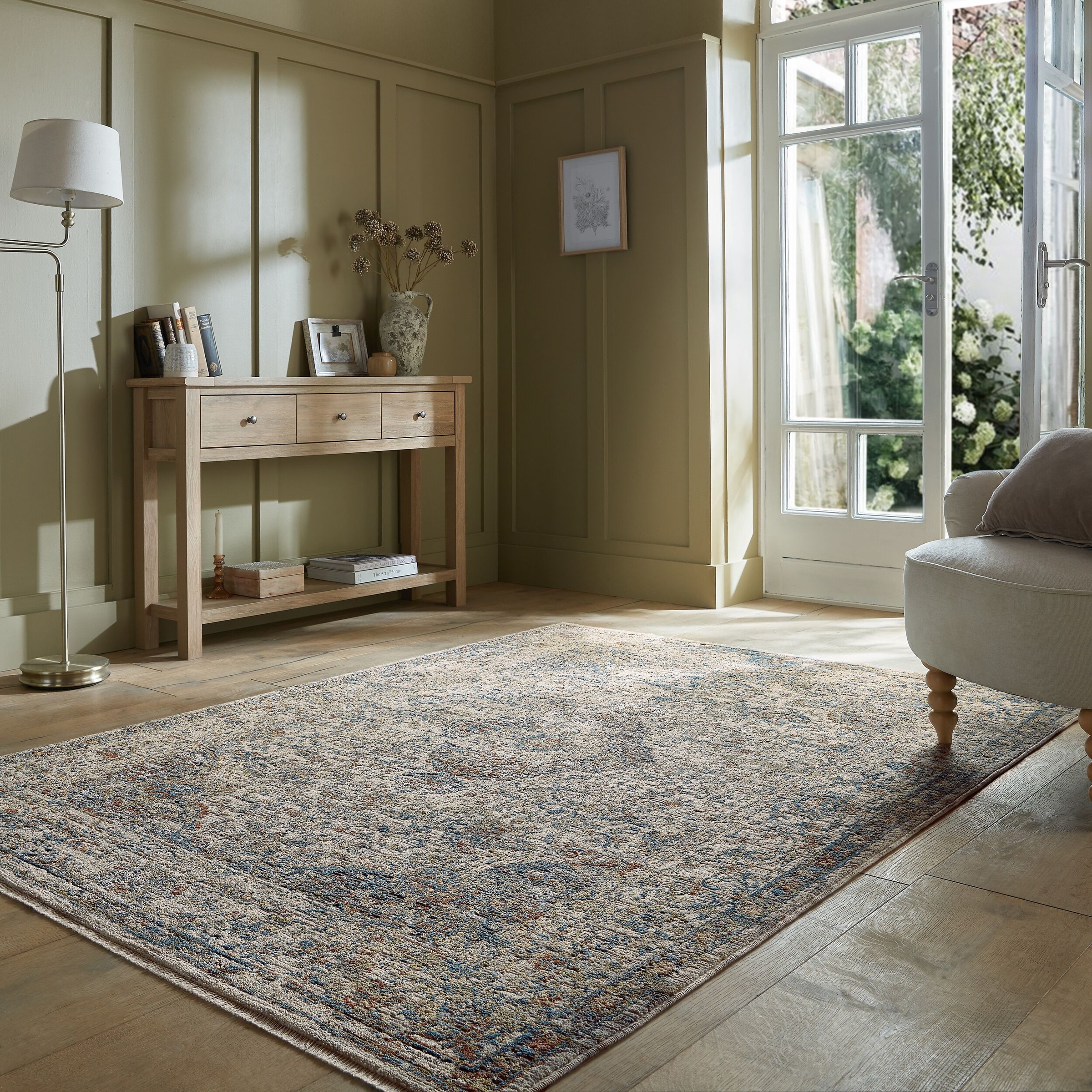 FLAIR RUGS Teppich »Sibyl Vintage«, rechteckig, 7 mm Höhe, aus recyceltem M günstig online kaufen