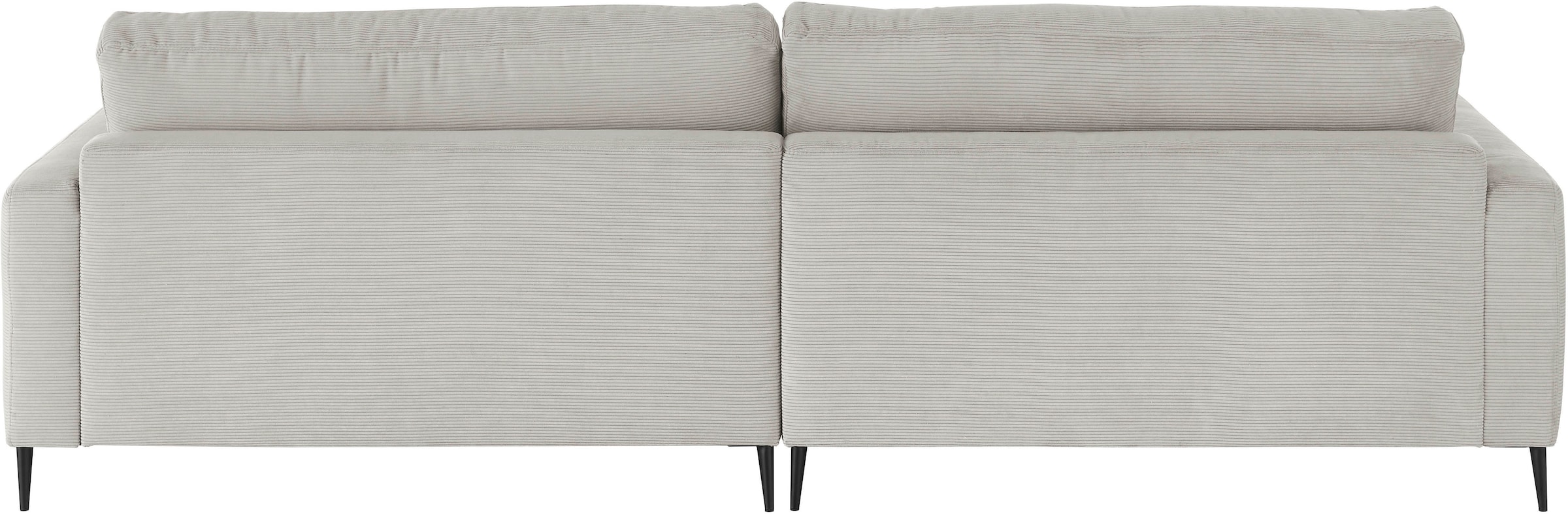 INOSIGN Ecksofa »Downtown, B/T/H: 272/190/84 cm L-Form«, weicher Sitzkomfort auch in Cord und Bouclé, incl. Zierkissen