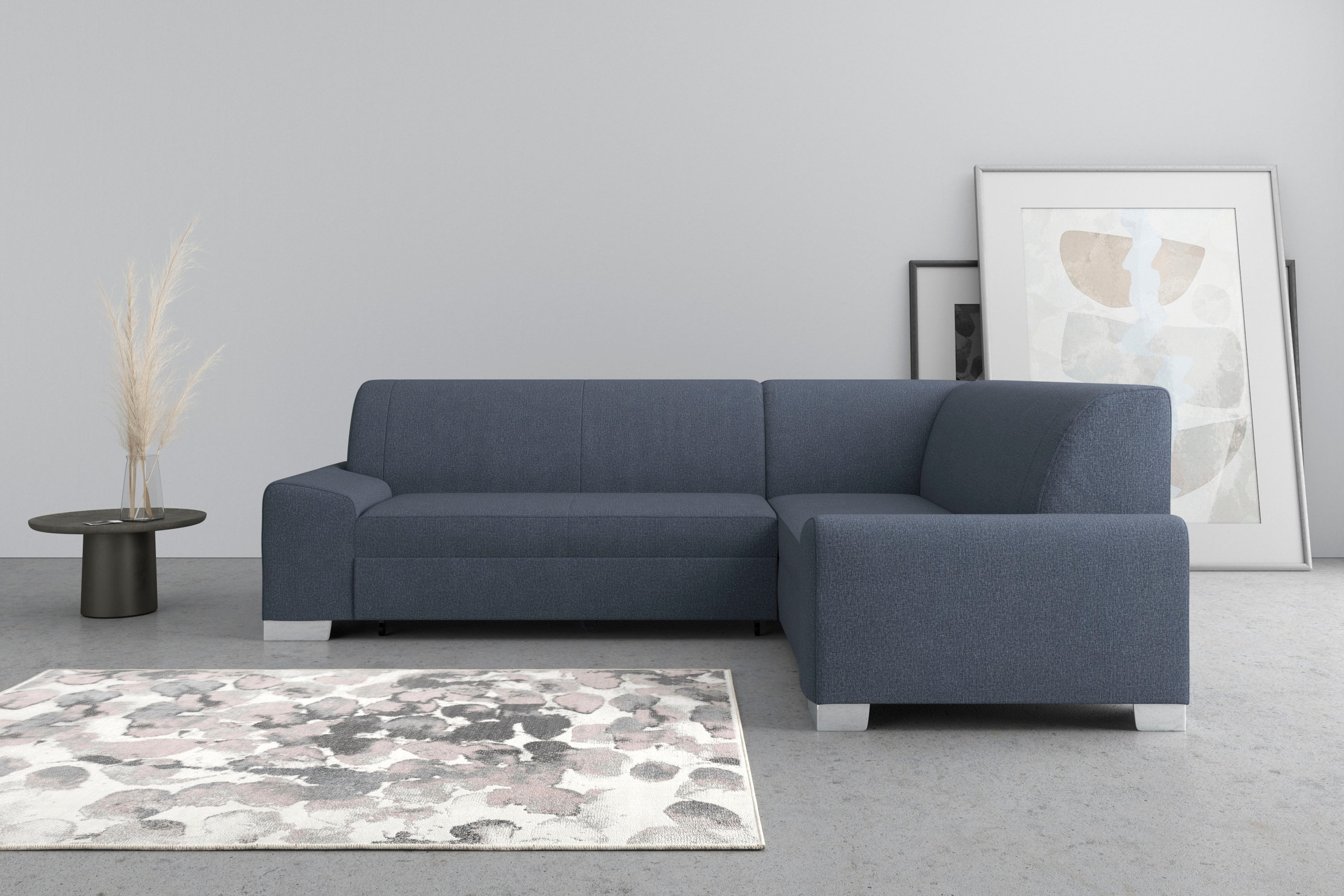 DOMO collection Ecksofa »Anzio in kubischer Formensprache, flache Armlehnen günstig online kaufen