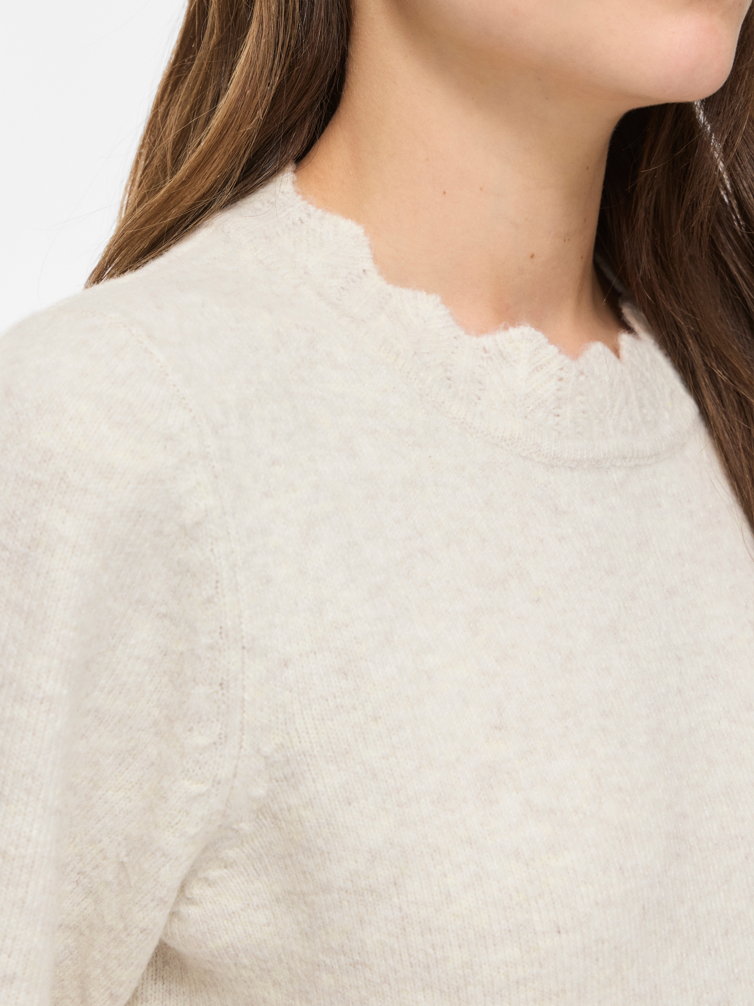 Vila Kurzarmpullover »VINIKOLINA O-NECK 2/4 KNIT TOP - NOOS« Materialmix, normal geschnitten