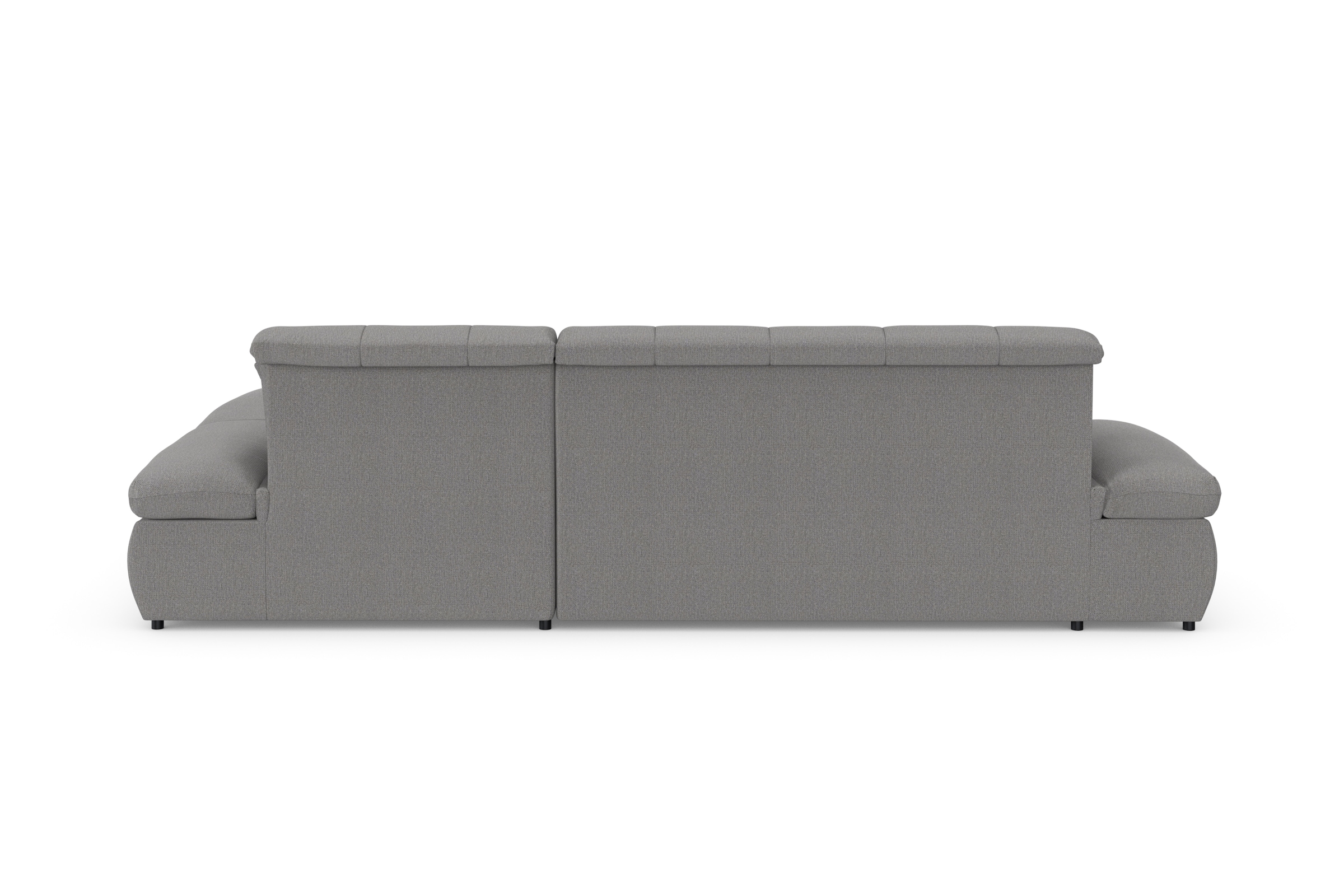 DOMO collection Ecksofa »Moric, L-Form, XXL-Sofa - Breite 300cm«, wahlweise mit Bettfunktion und Armteilverstellung, dunkelgrau