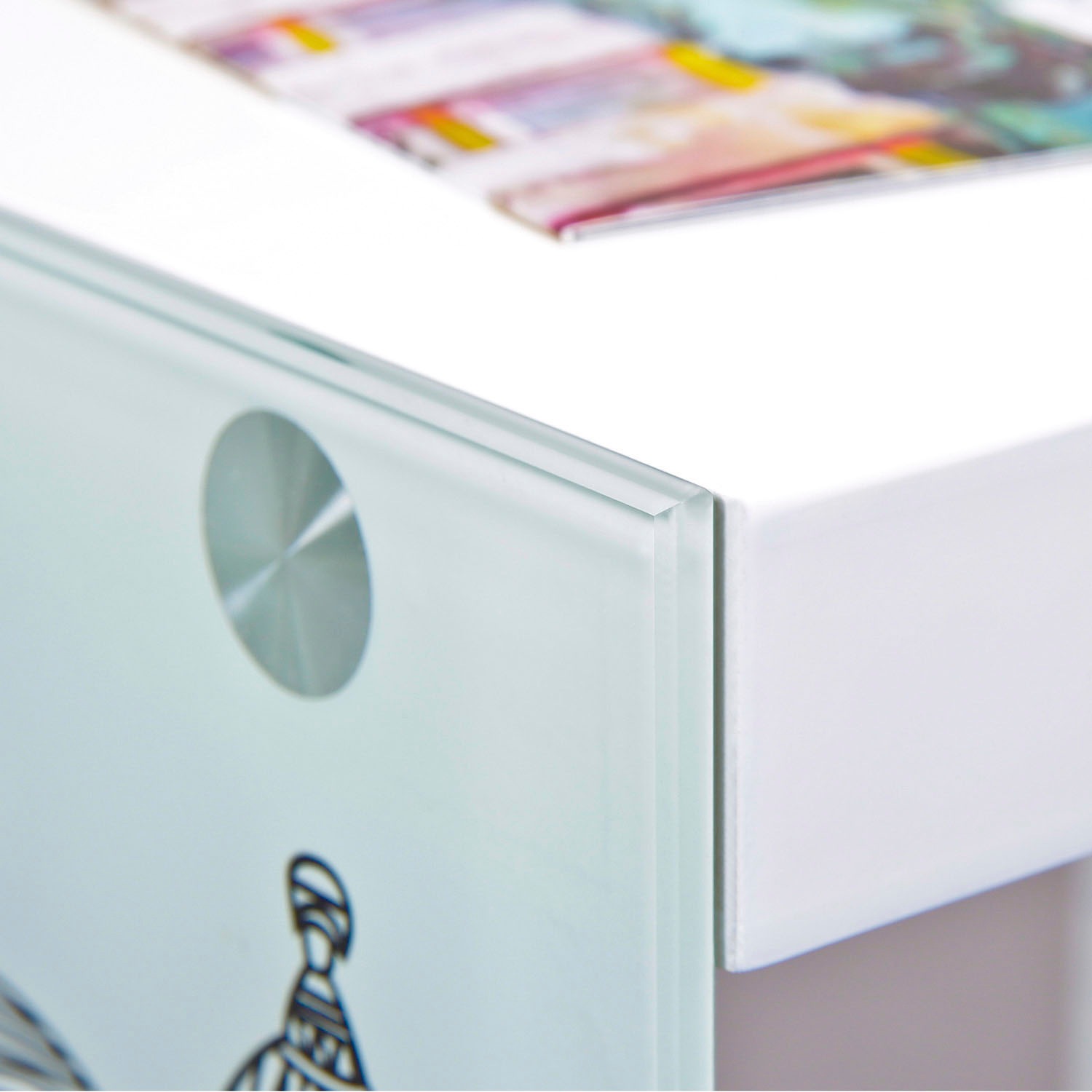 Inter Link Beistelltisch »Cube« mit gestalteten Glasseiten