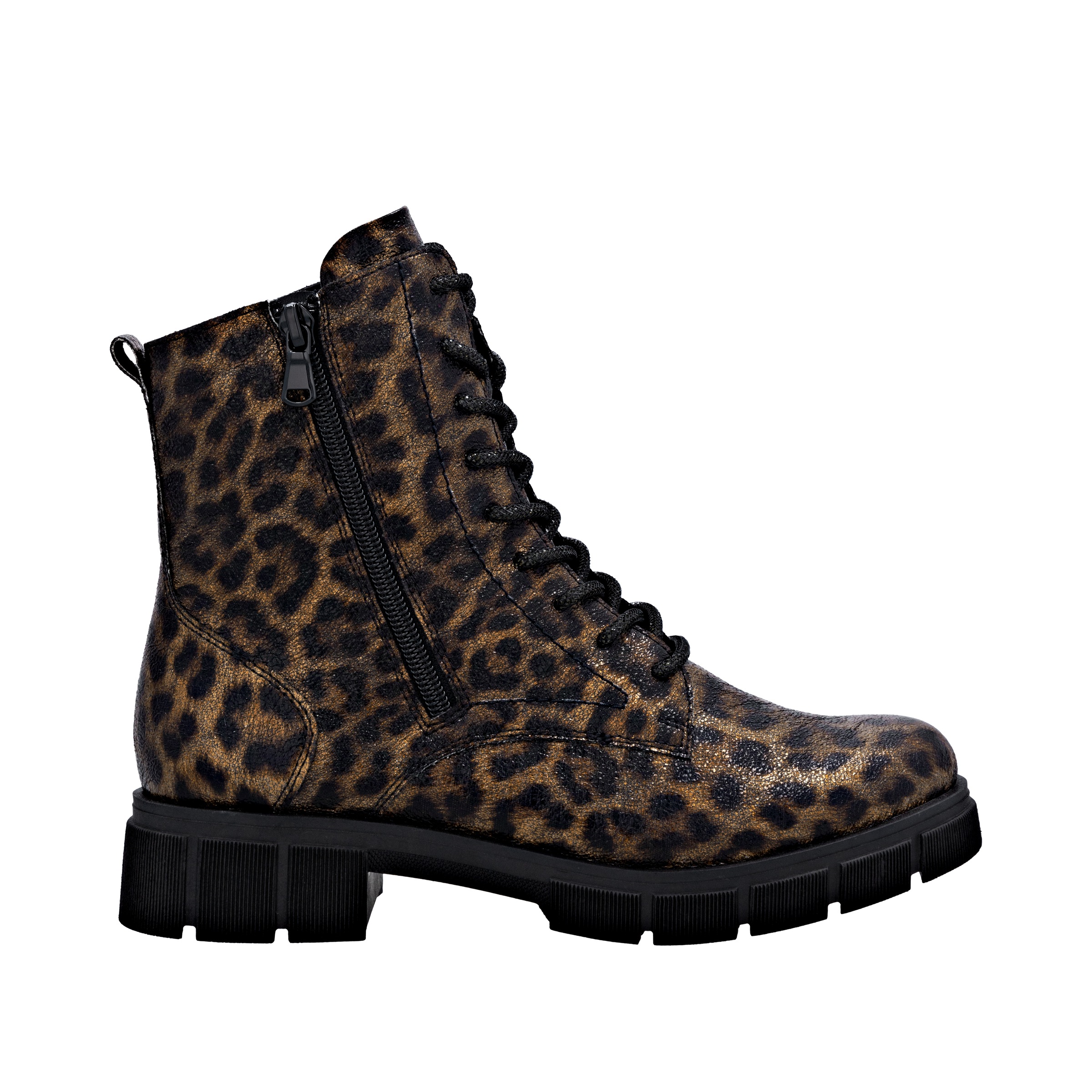 Remonte Schnürstiefelette, Schnürboots, Stiefelette, Profilsohle, mit Glitzer-Schnürsenkel