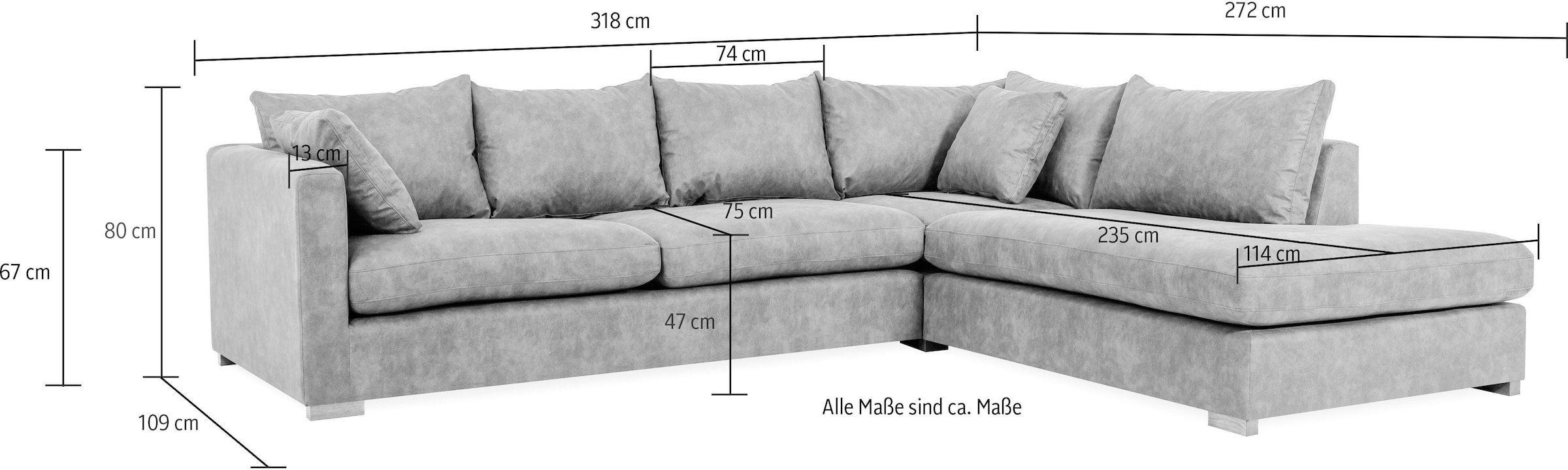 Guido Maria Kretschmer Home&Living Ecksofa »Arles, L-Form,«, extra tiefe Sitzfläche, in diversen Stoffqualitäten