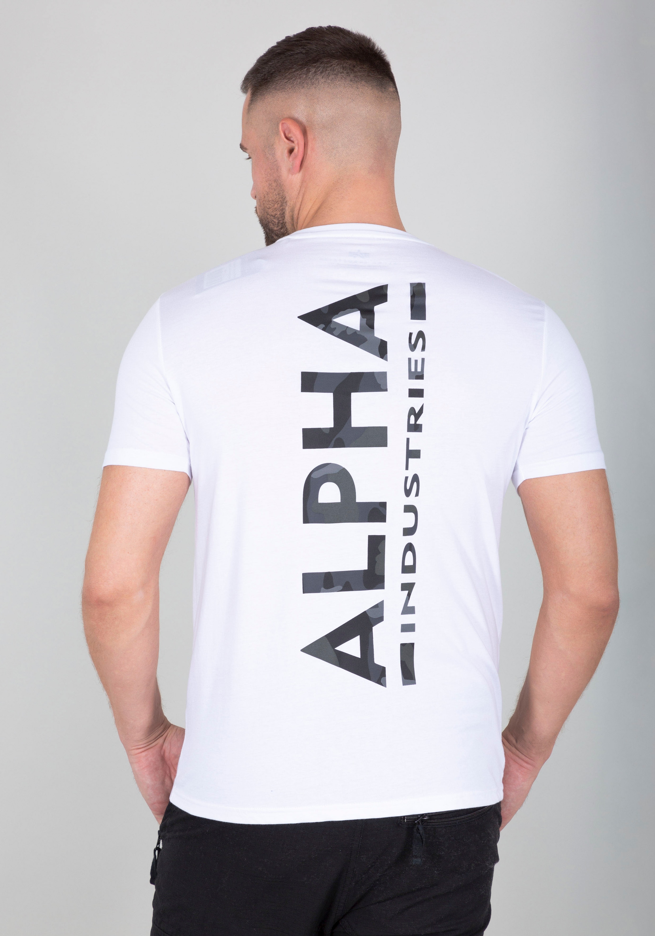 Alpha Industries Rundhalsshirt »Back Tee Camo Print«