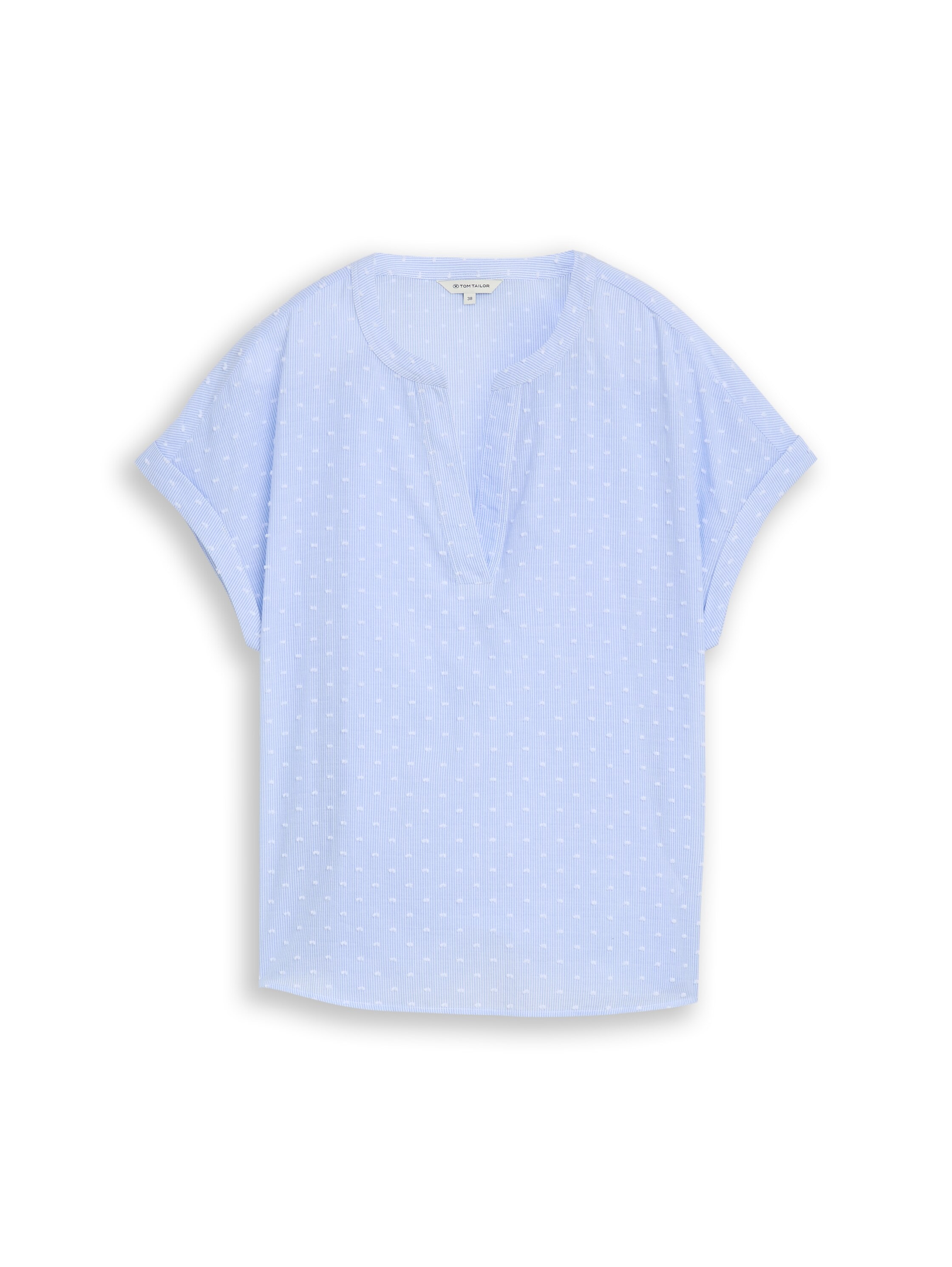 TOM TAILOR Druckbluse Sommer-Tunika mit feinen Streifen und Punkten