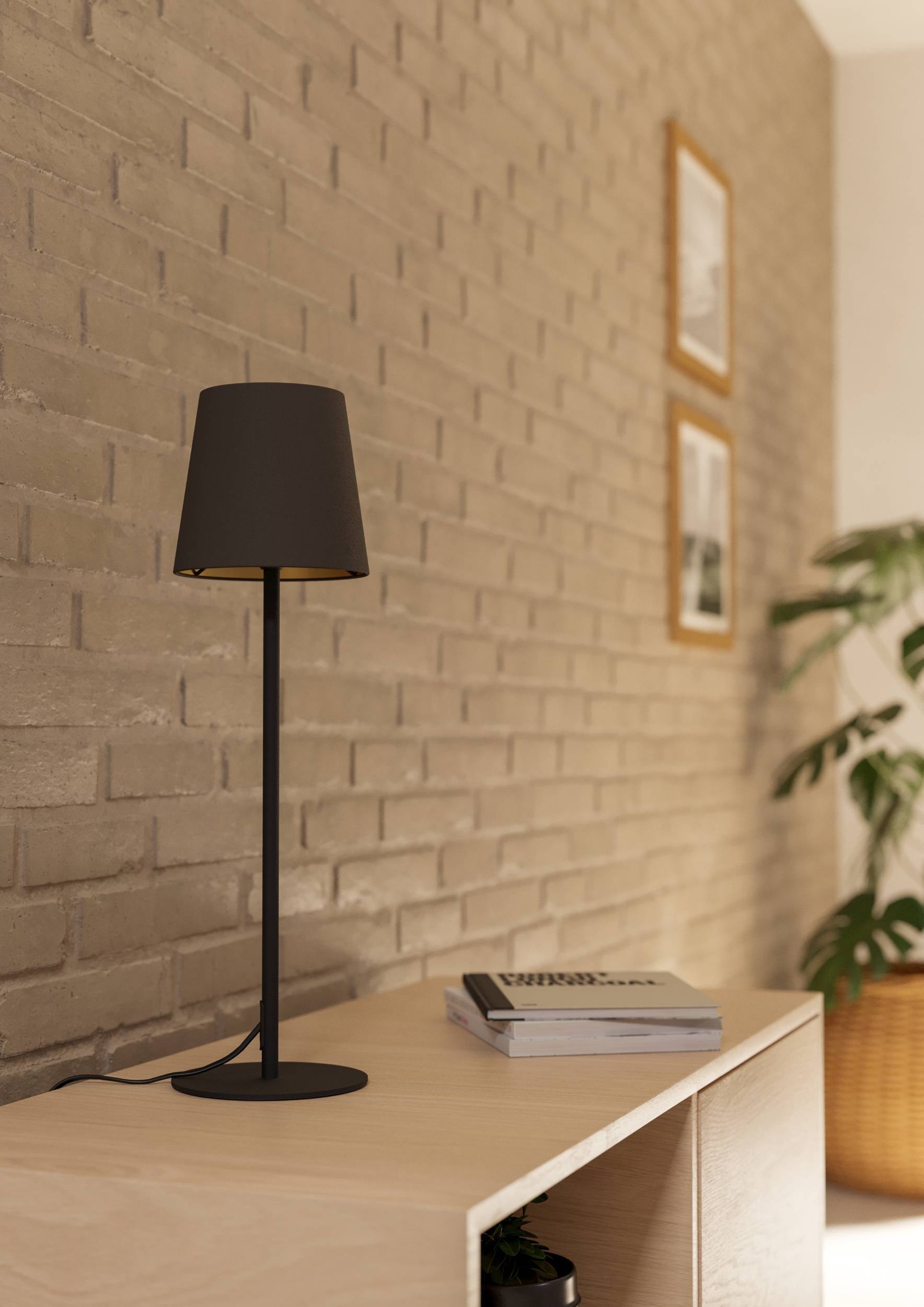 EGLO Tischleuchte »Fiorana Tischlampe, Nachttischlampe, Metall und Textil, E14, Lampe« E14 1 Stk.