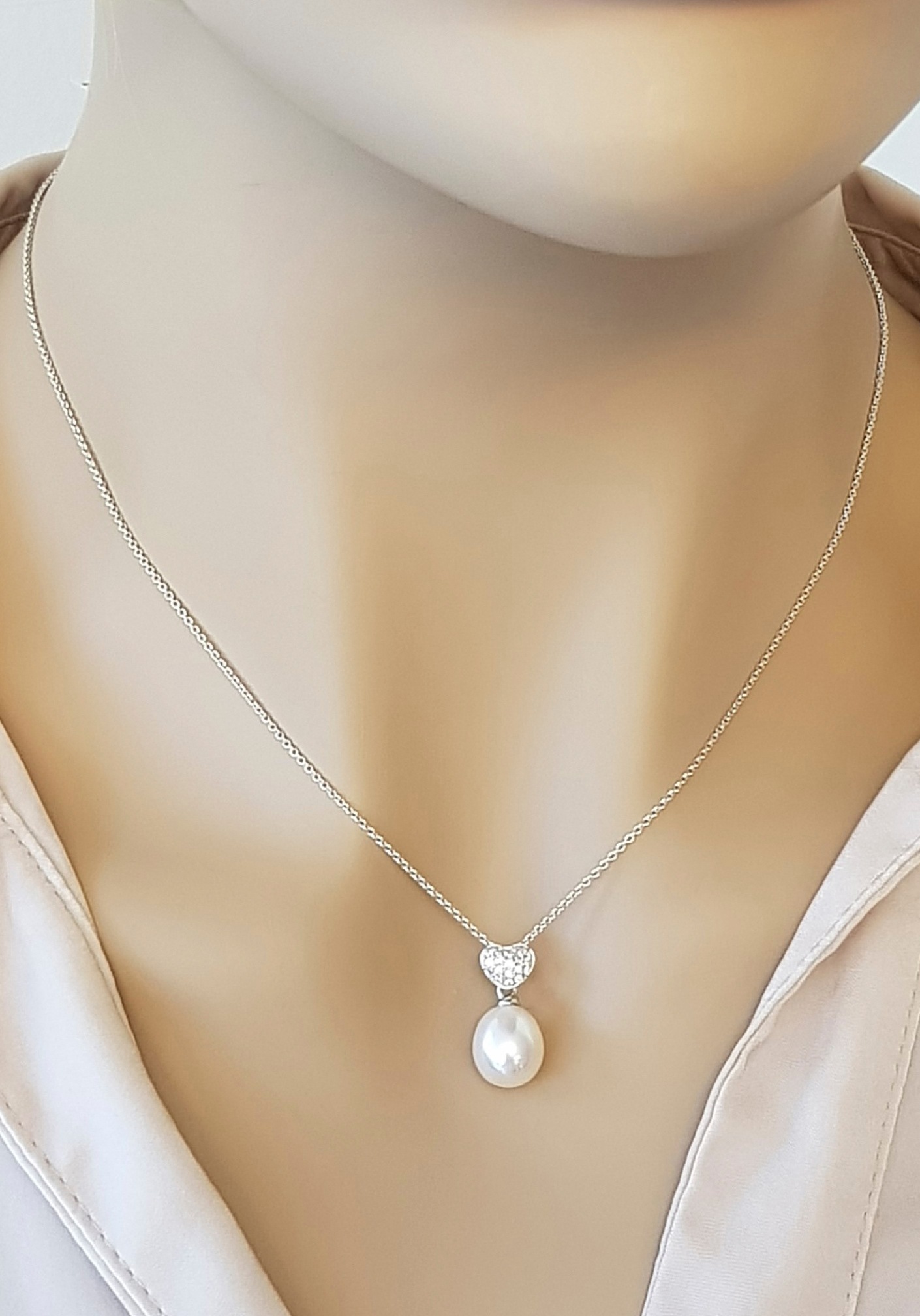 Adriana Schmuckset »Taomina - Herzen, T204«, (Set, 4 tlg.), Made in Germany - mit Zirkonia (synth.) - mit Süßwasserzuchtperle