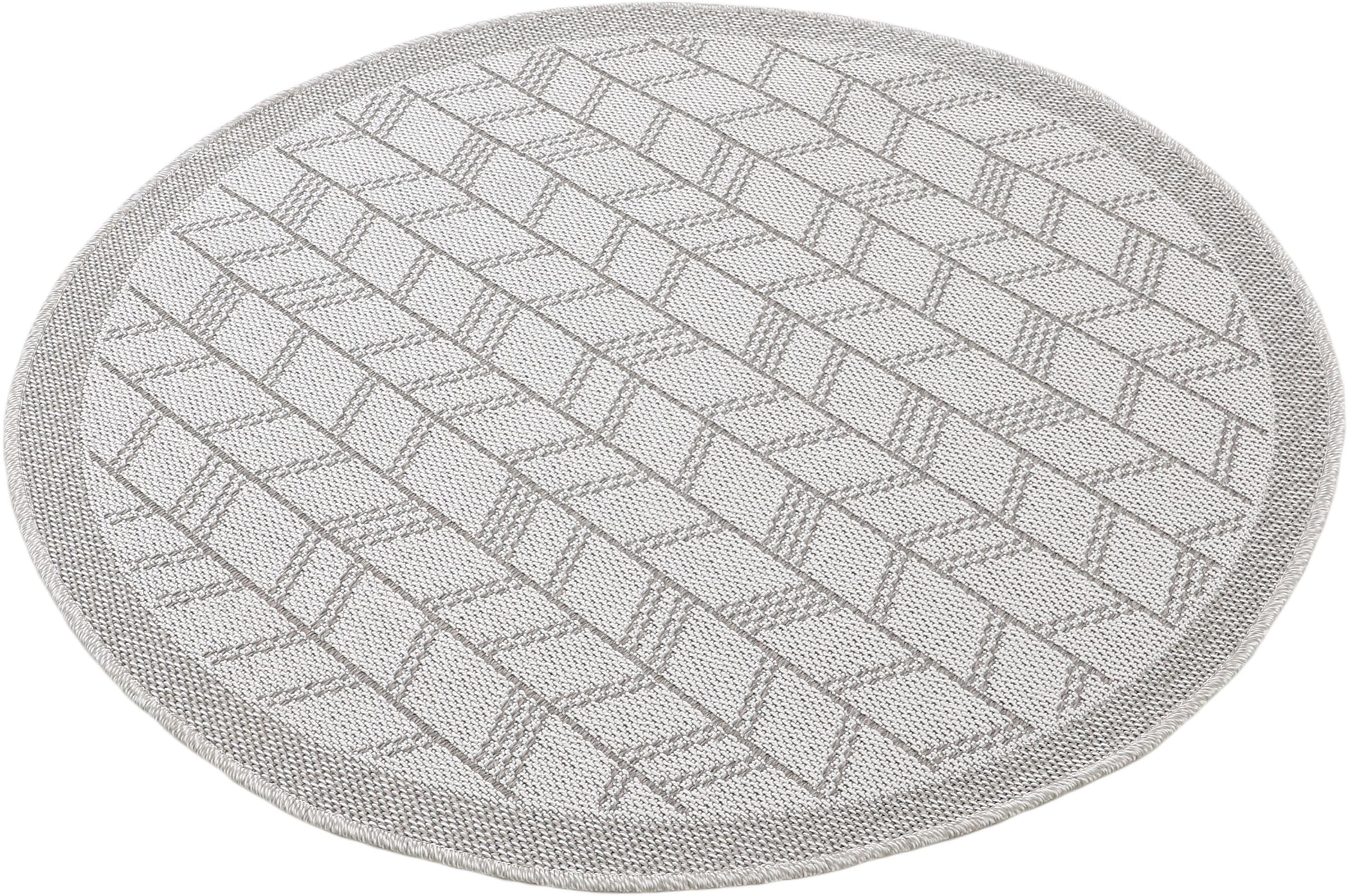 carpetfine Teppich Außenbereich Optik, 102«, für Flachgewebe, auf bestellen Sisal »Boho rund, Raten robustes