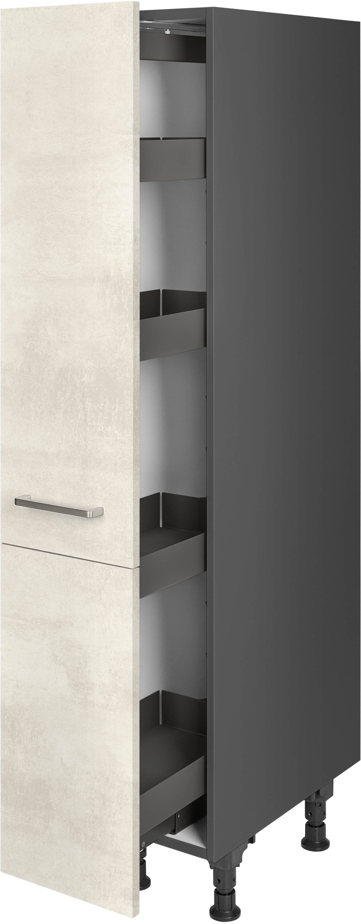 nobilia® Apothekerschrank »"Riva", mit 4 Einhängekörben, Breite 30 cm, Höhe 167,8 cm,«, vormontiert, Ein- und Auszugsdämpfung SoftStoppPro