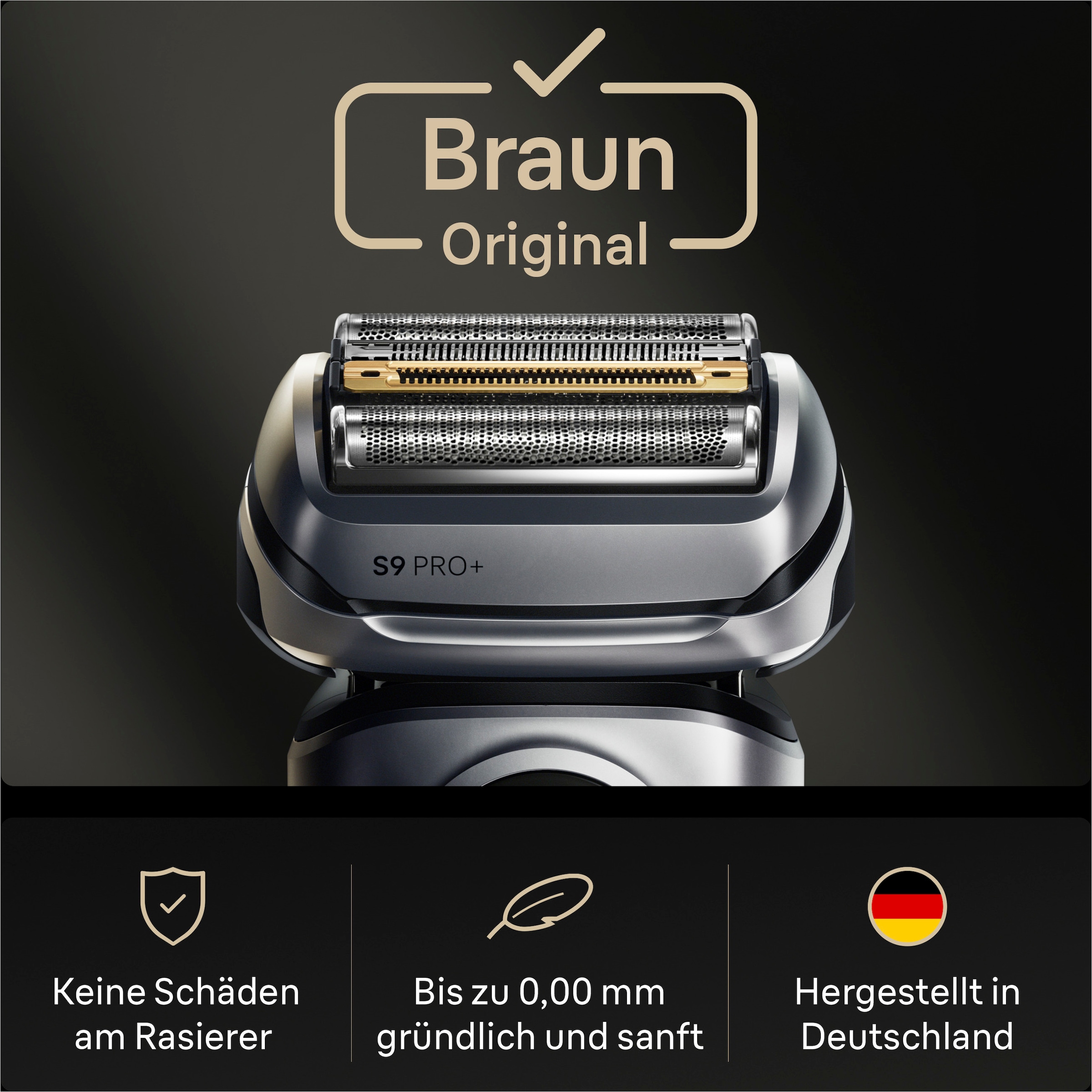 Braun Ersatzscherkopf »Series 9 PRO+ 96M« ORIGINAL Ersatzscherteil, Kompatibel mit Braun Series 9 Rasierern