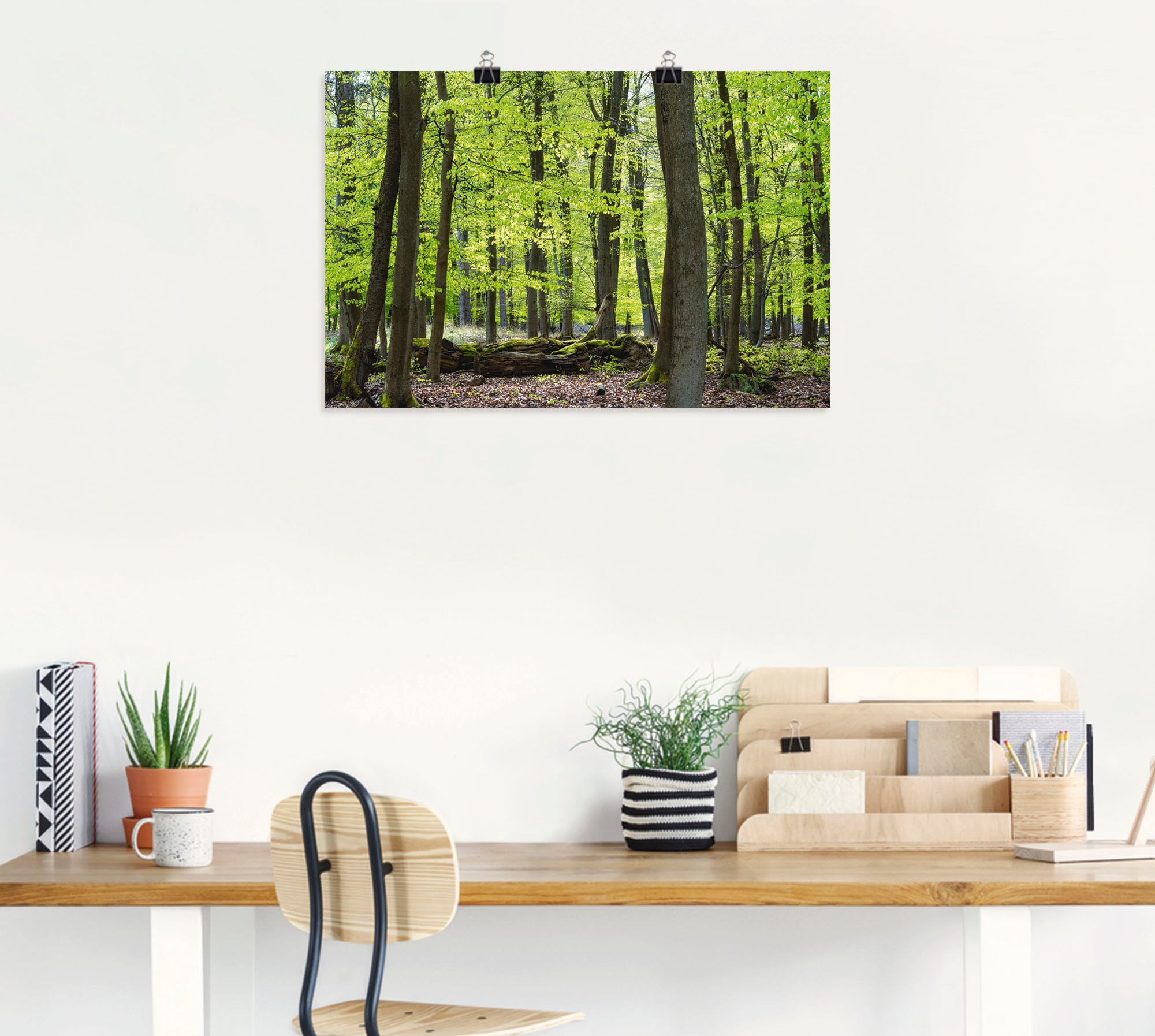 Artland Poster »Laubwald im Frühjahr«, Wald, (1 St.), als Alubild, Leinwandbild, Wandaufkleber oder Poster in versch. Größen