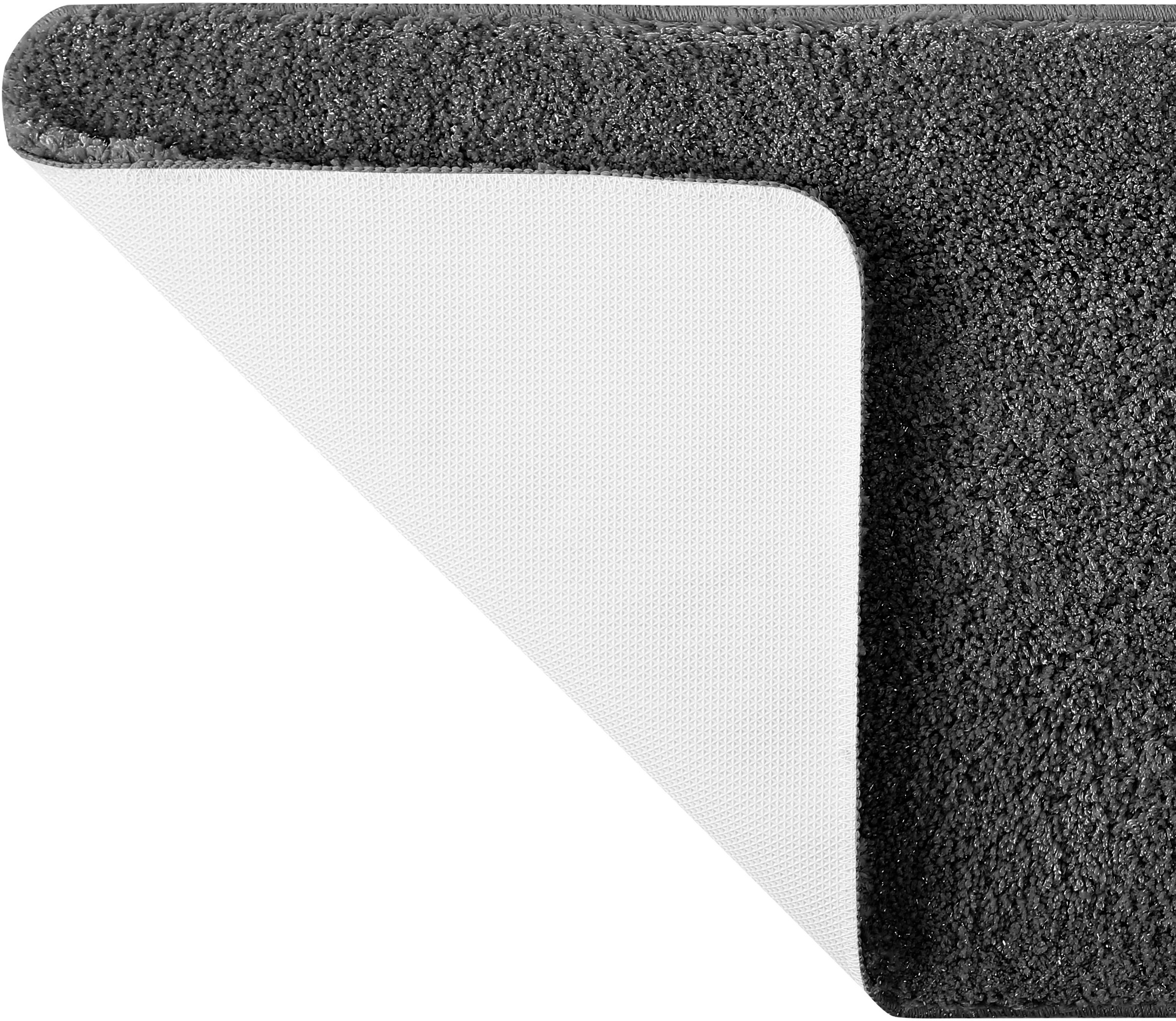 my home Badematte »Glitzer«, rutschhemmend beschichtet, fußbodenheizungsgeeignet-schnell trocknend-strapazierfähig, Badteppich, Akzente durch Glitzer-Garn