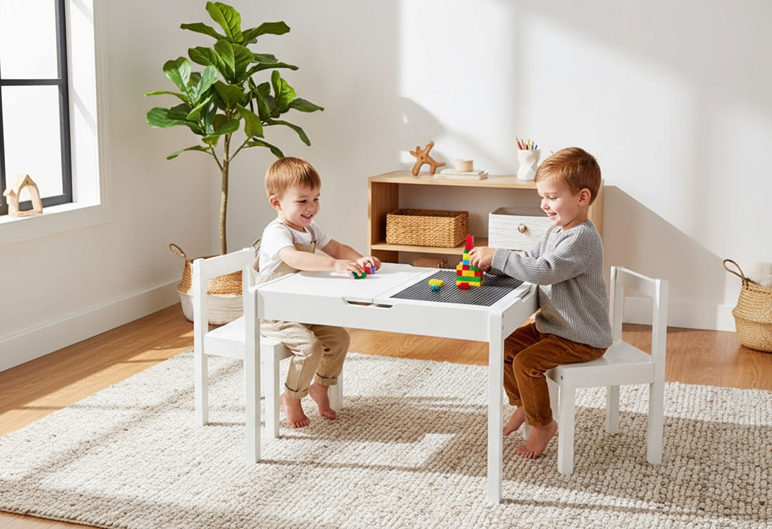 Pinolino® Kindersitzgruppe »Linnea« 3 tlg. Tisch mit Stauraum