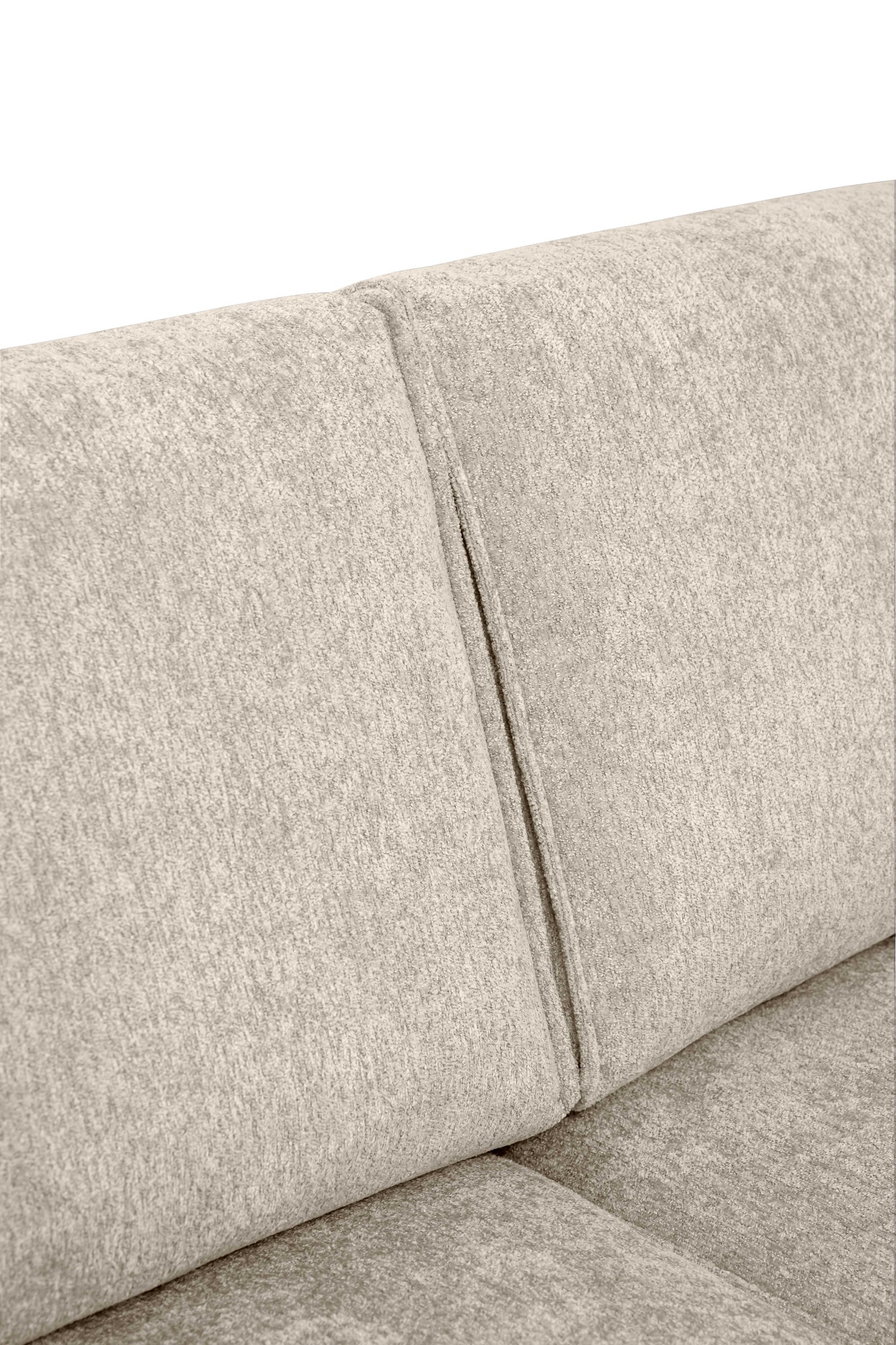 Places of Style 3-Sitzer »3er Sofa Oland, Struktur, Flachgewebe, Luxus-Microfaser, Boucle«, 224 cm, Wellenunterfederung, Skandi-Design, Metallfüße