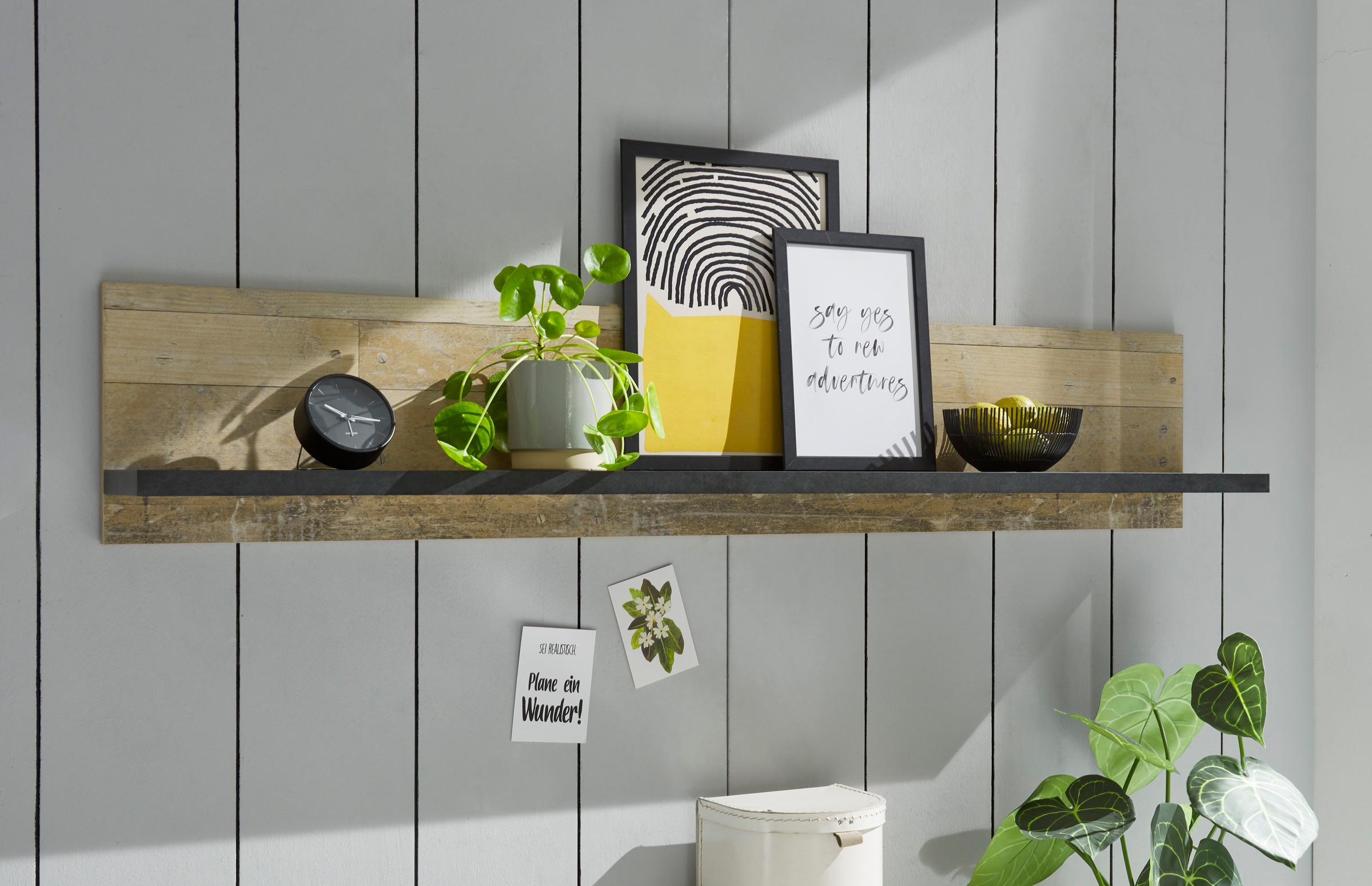 Home affaire Wandregal »Sherwood«, Breite 160 cm, in modernem Holz Dekor, 28 mm starke Ablageböden