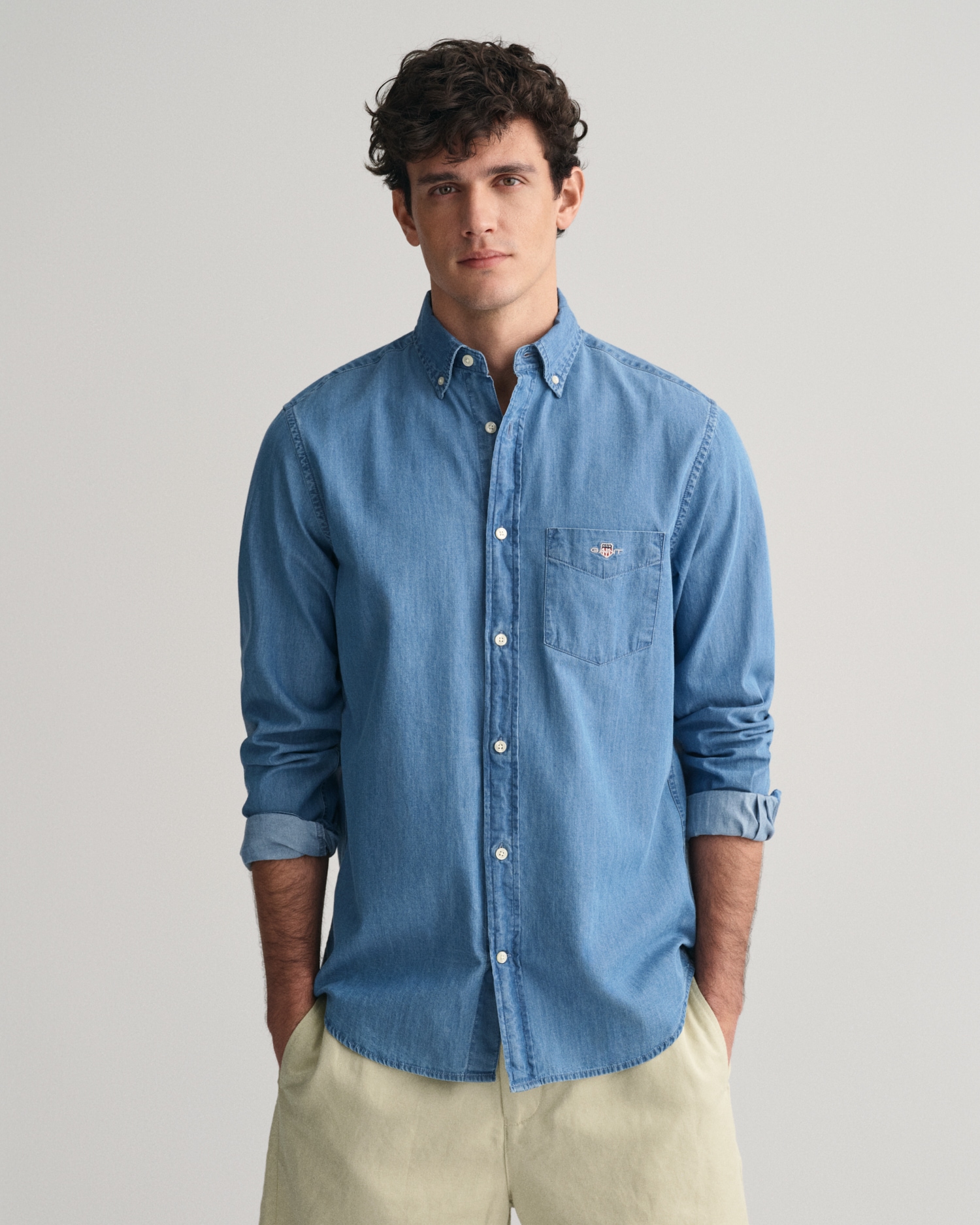 Gant Langarmhemd »Regular Fit Denimhemd Jeanshemd pflegeleicht«