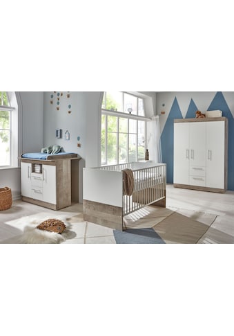 Babyzimmer-Komplettset »Selina«, (Set, 3 St., Kinderbett, Wickelkommode, Schrank)