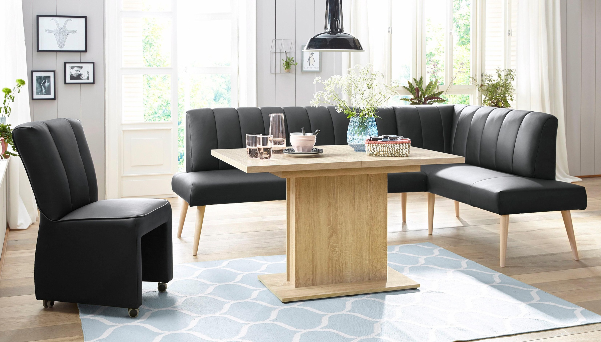 exxpo - sofa fashion Sessel »Costa, Loungesessel, Hochlehnsessel, auf Rollen, Komfortsitzhöhe 53cm«, kompakt und bequem, Breite 52 cm