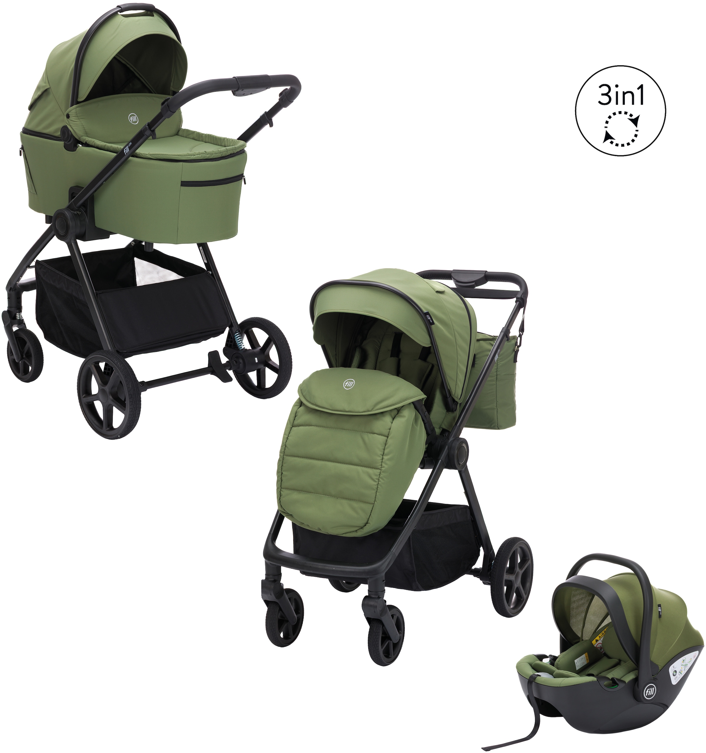 Fillikid Kombi-Kinderwagen »Lion« 22 kg
