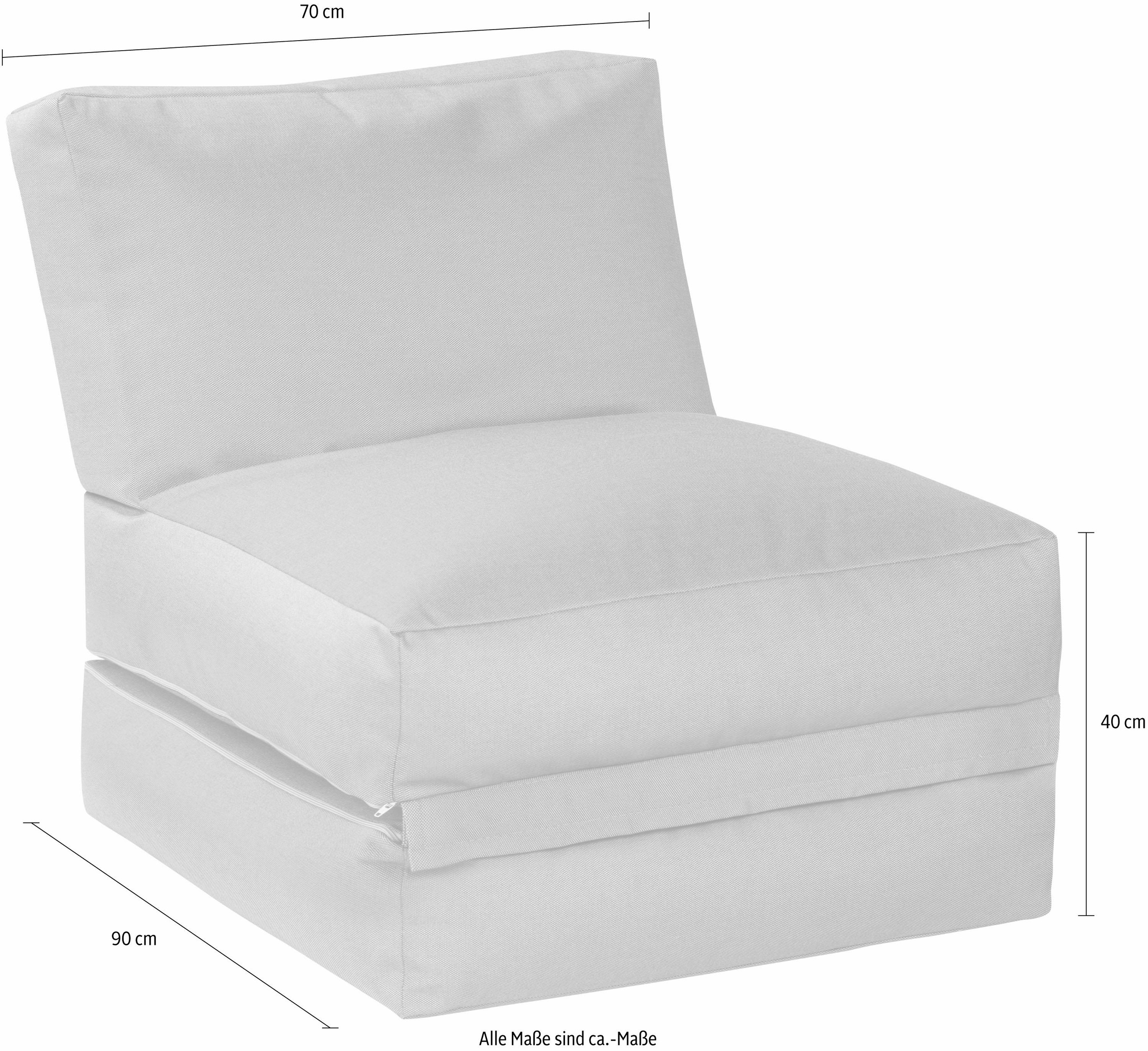Sitting Point Sitzsack »Sitzsack und Sitzliege Twist OUTSIDE«, outdoorfähig