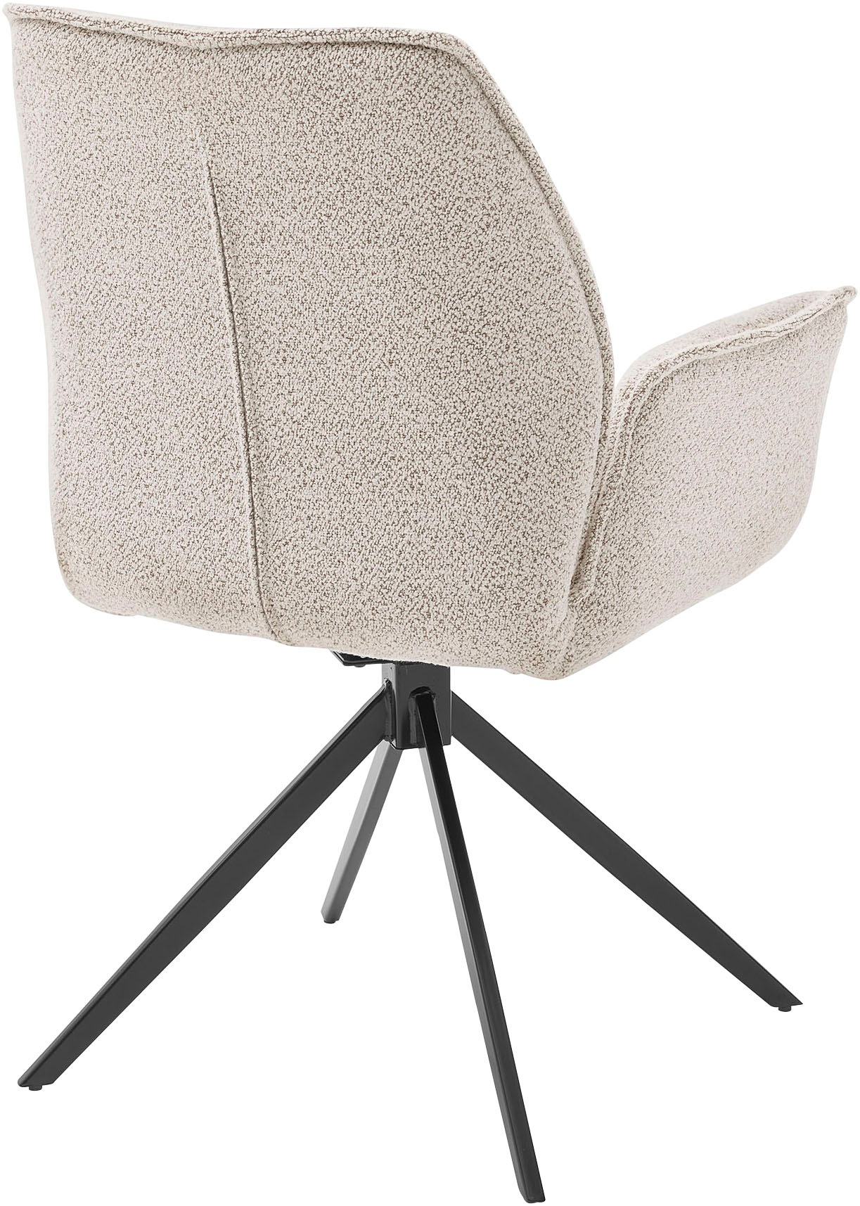 Musterring Esszimmerstuhl »Tiama«, (Set), 2 St., Bouclé, Stativgestell aus Eisen schwarz, 180° drehbar, Stoff Cord oder Bouclé
