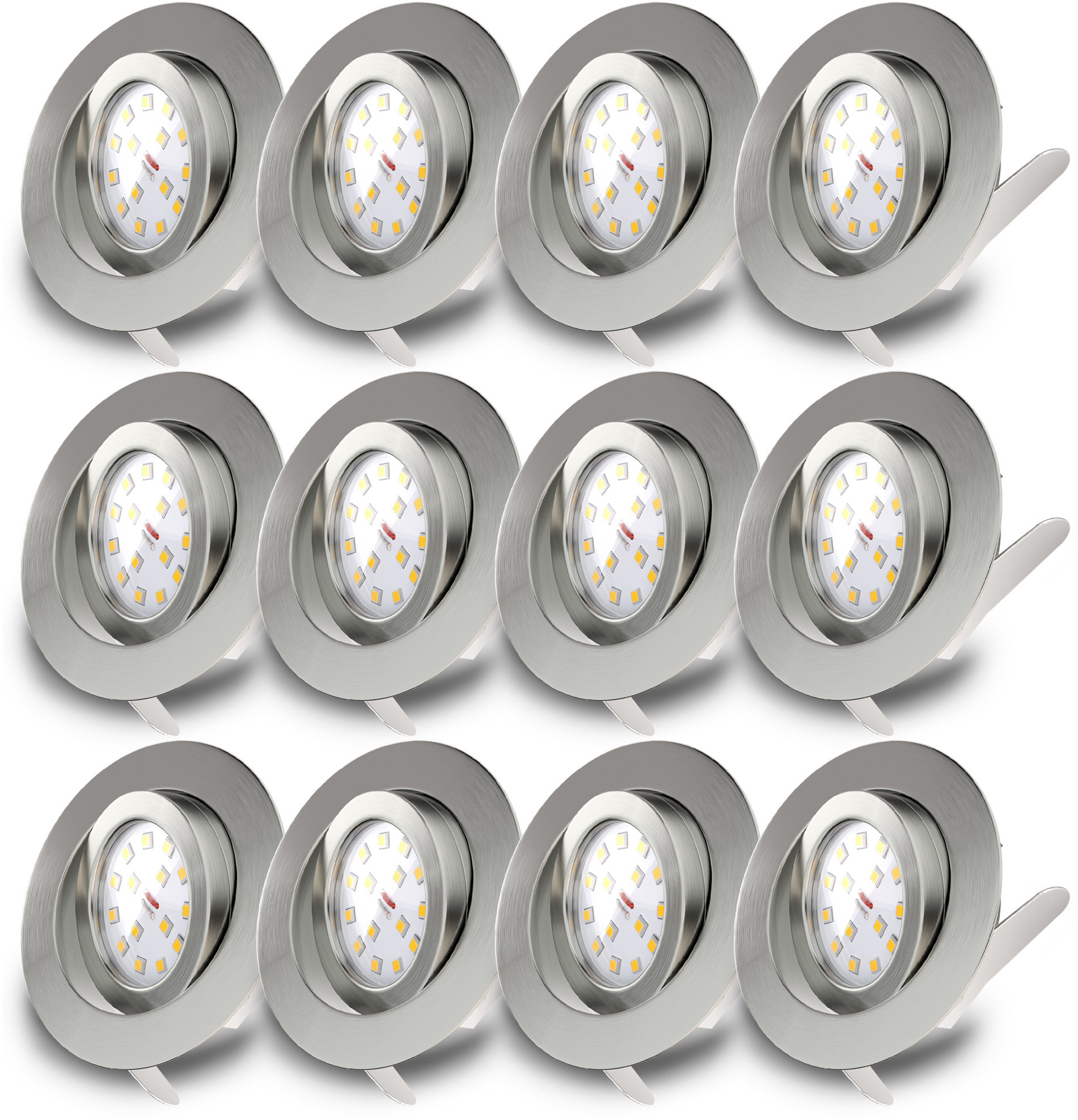 B.K.Licht LED matt-nickel Deckenbauspots ultra- Einbauleuchte 12 schwenkbar, flach, 5W flammig-flammig, kaufen »Kiro«, online