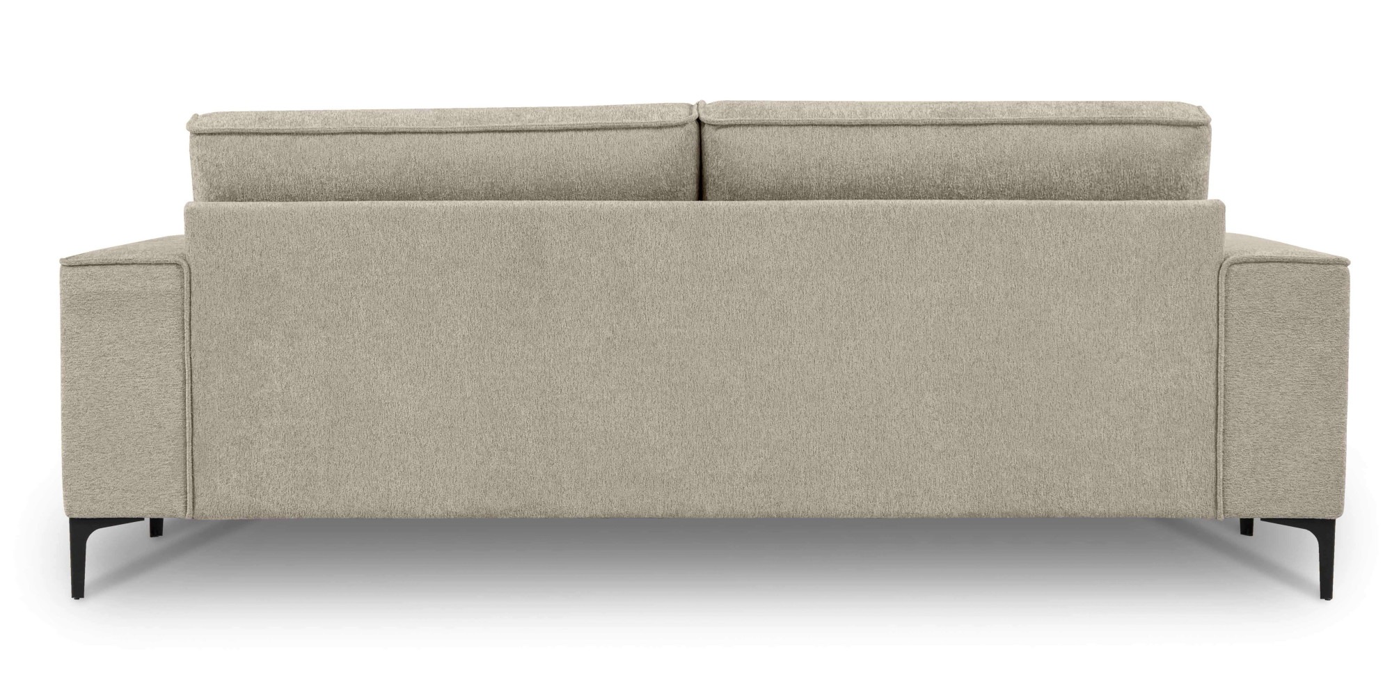 Places of Style 3-Sitzer »3er Sofa Oland, Struktur, Flachgewebe, Luxus-Microfaser, Boucle«, 224 cm, Wellenunterfederung, Skandi-Design, Metallfüße