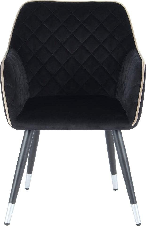 Kayoom Stuhl »Amino 625, stilvoller Design-Stuhl,samtweicher Bezug aus Velvet-Stoff«, 1 St., samtweicher Bezug, elegant, glamourös, elegante Optik
