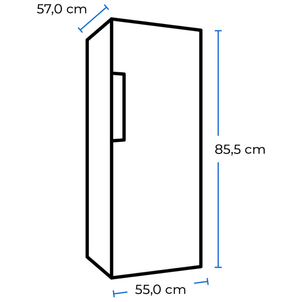 exquisit Kühlschrank, KS16-4-HE-040E inoxlook, 85,5 cm hoch, 55,0 cm breit