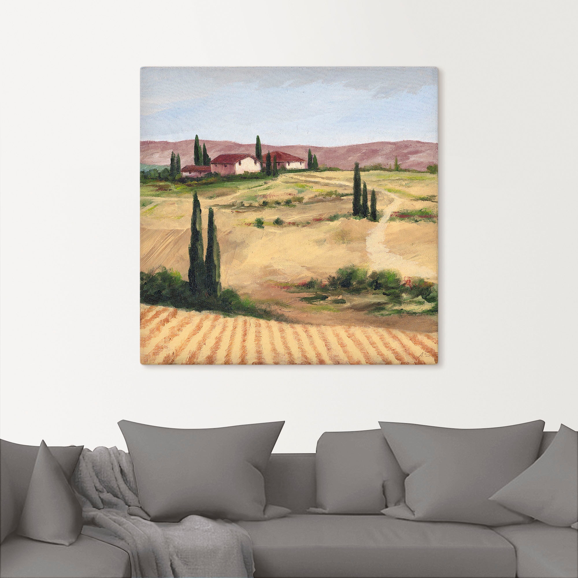 Artland Leinwandbild »Die toskanische Landschaft II«, Bilder von Europa, (1 St.), auf Keilrahmen gespannt