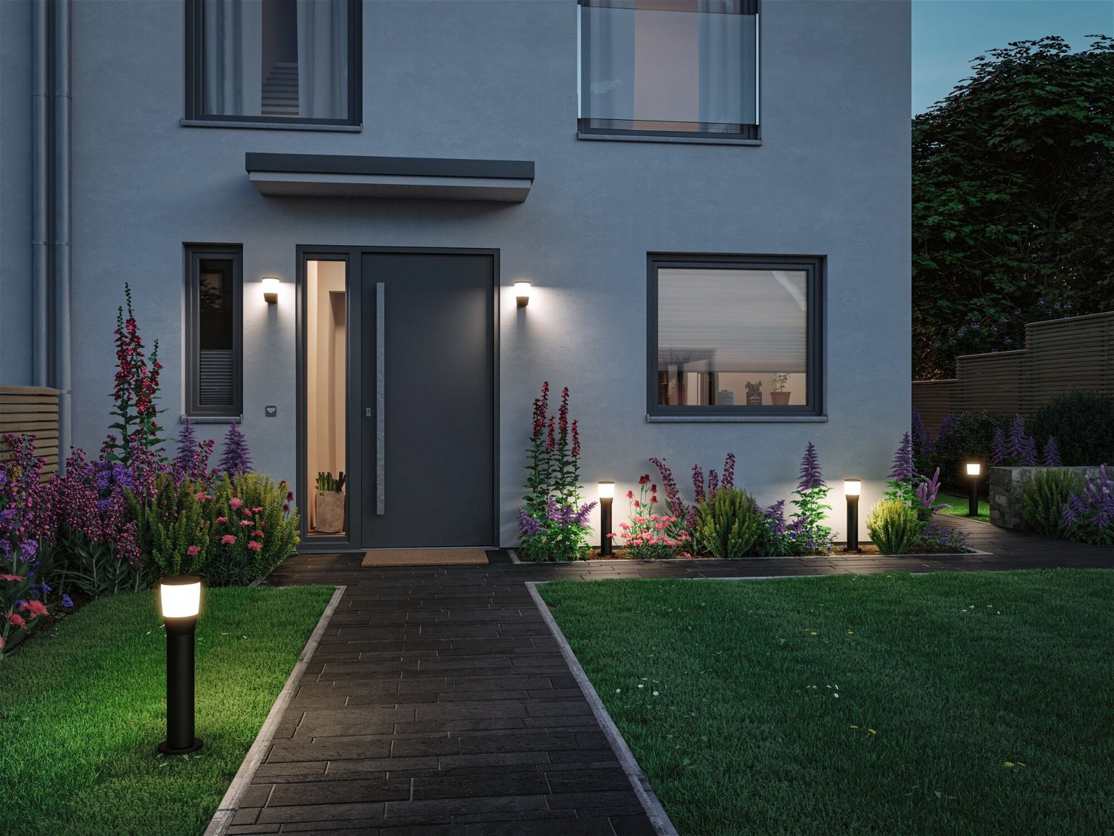 Paulmann LED Pollerleuchte »Bako IP44 500mm max. 20W 230V Anthrazit E14 Aluminium«, 1 flammig, Leuchtmittel E14 | ohne Leuchtmittel, seewasserresistent