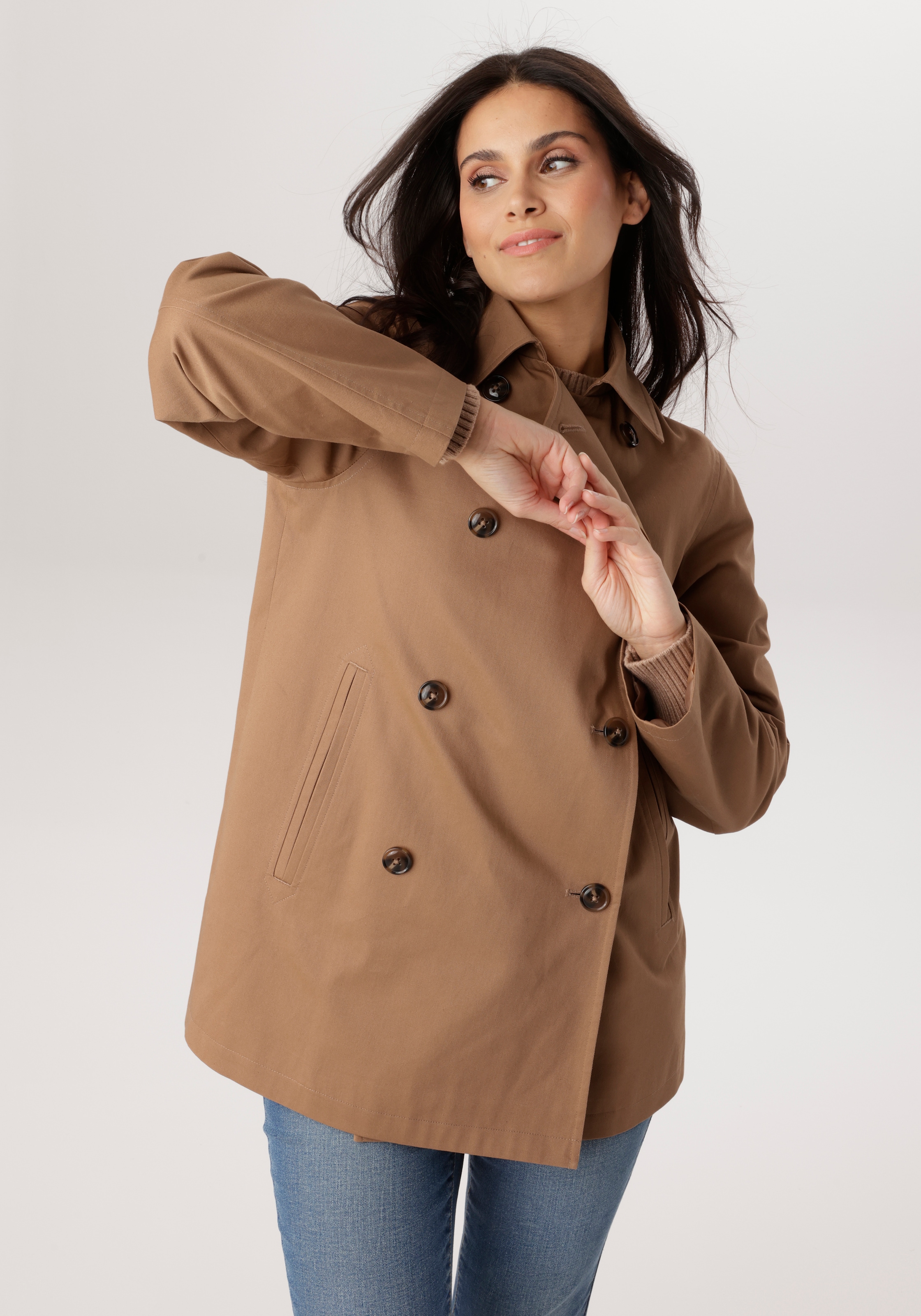 Aniston SELECTED Cabanjacke ohne Kapuze mit zwei Eingriffstaschen