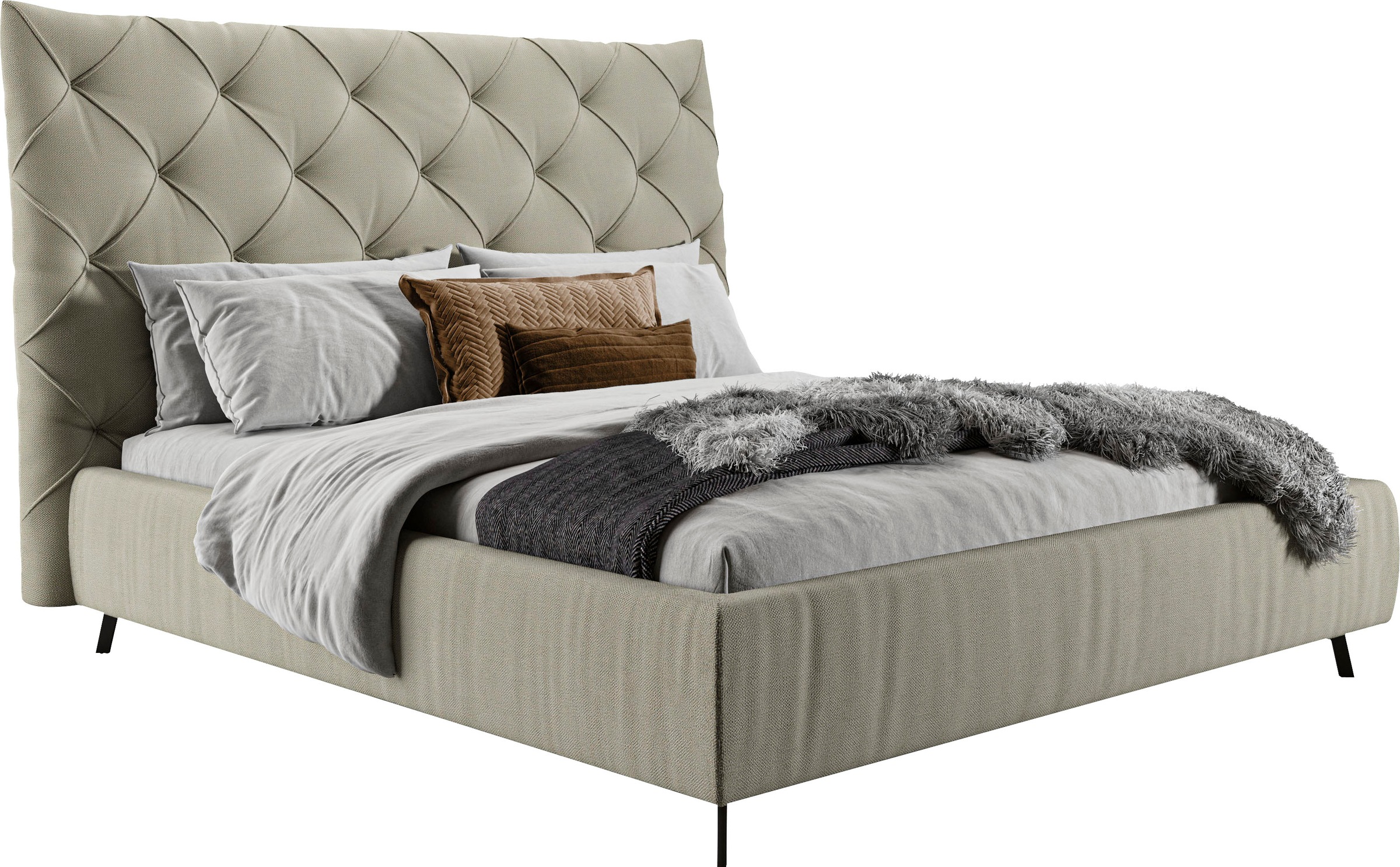 Home affaire Polsterbett »Maxime, in 4 Breiten bis 200cm, auch in Leder« Ko günstig online kaufen