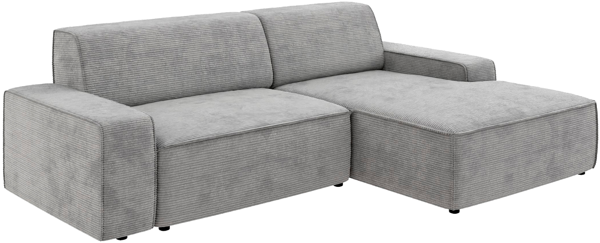 TRENDMANUFAKTUR Ecksofa »Graz, wahlweise mit Sitzvorschub und Bettkasten, L-Form, Breite 246 cm«, in Cord-, haustierfreundlichem LEO Struktur- oder LUMOS-3D-Bezug