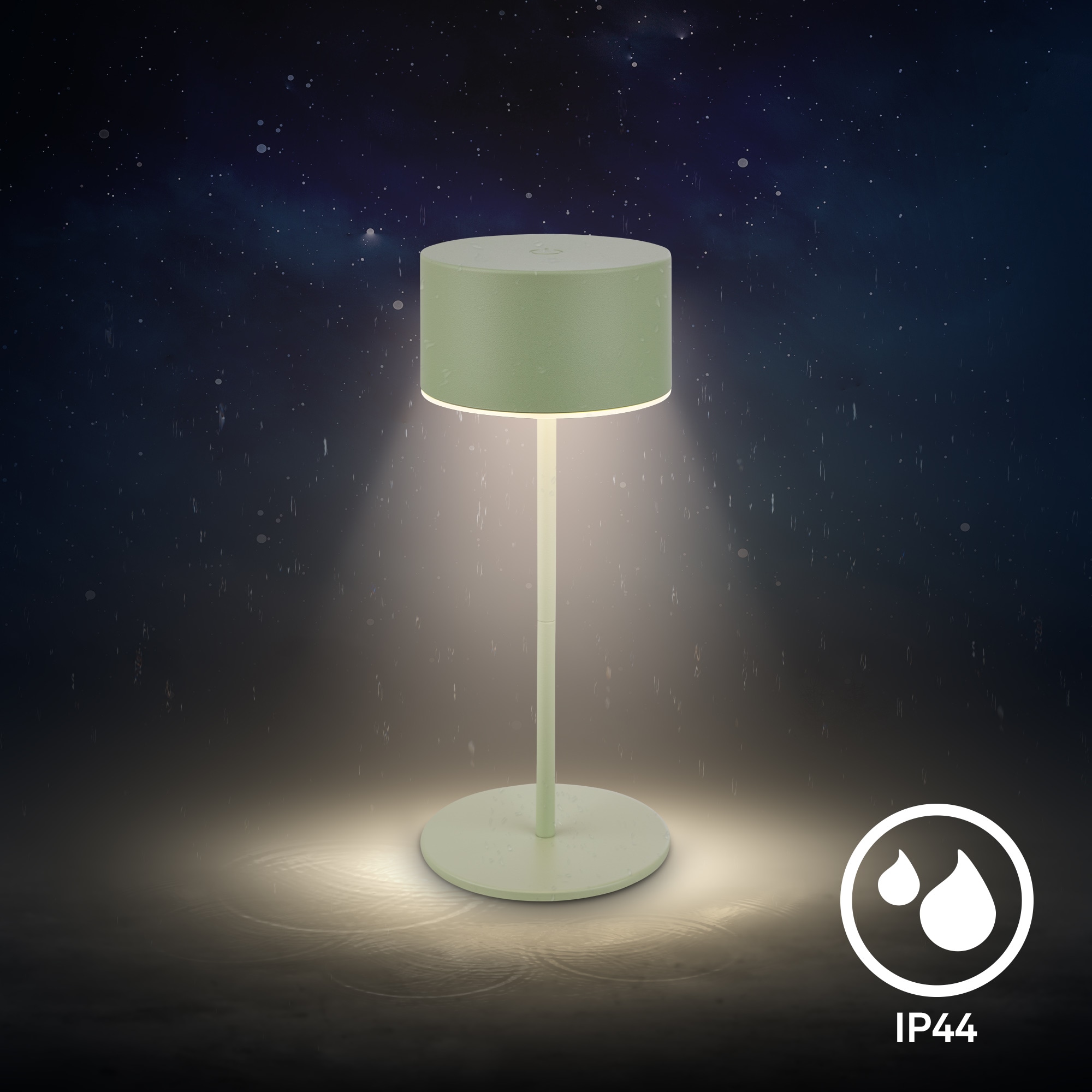 Briloner Leuchten LED Tischleuchte »KIRA« LED-Modul 1 Stk. Warmweiß 8x19 cm, Akku tauschbar, Indoor/Outdoor, Wohnzimmer, Flur, Balkon