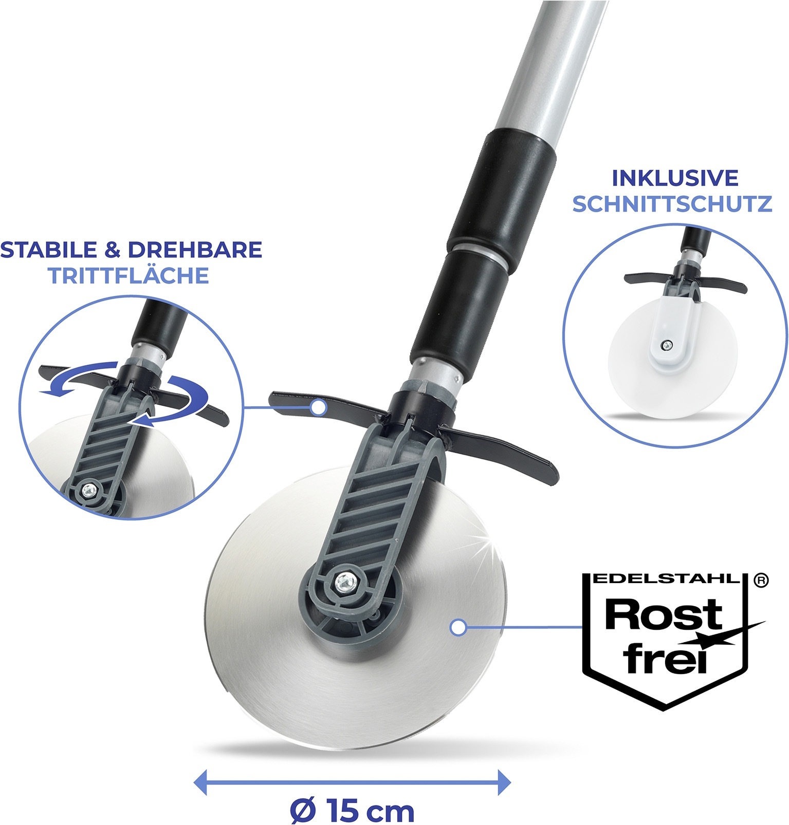 Maximex Kantenschneider »Modell Cut« Rasenkanten-Roller mit Teleskopstiel, ausziehbar von 56 bis 122 cm