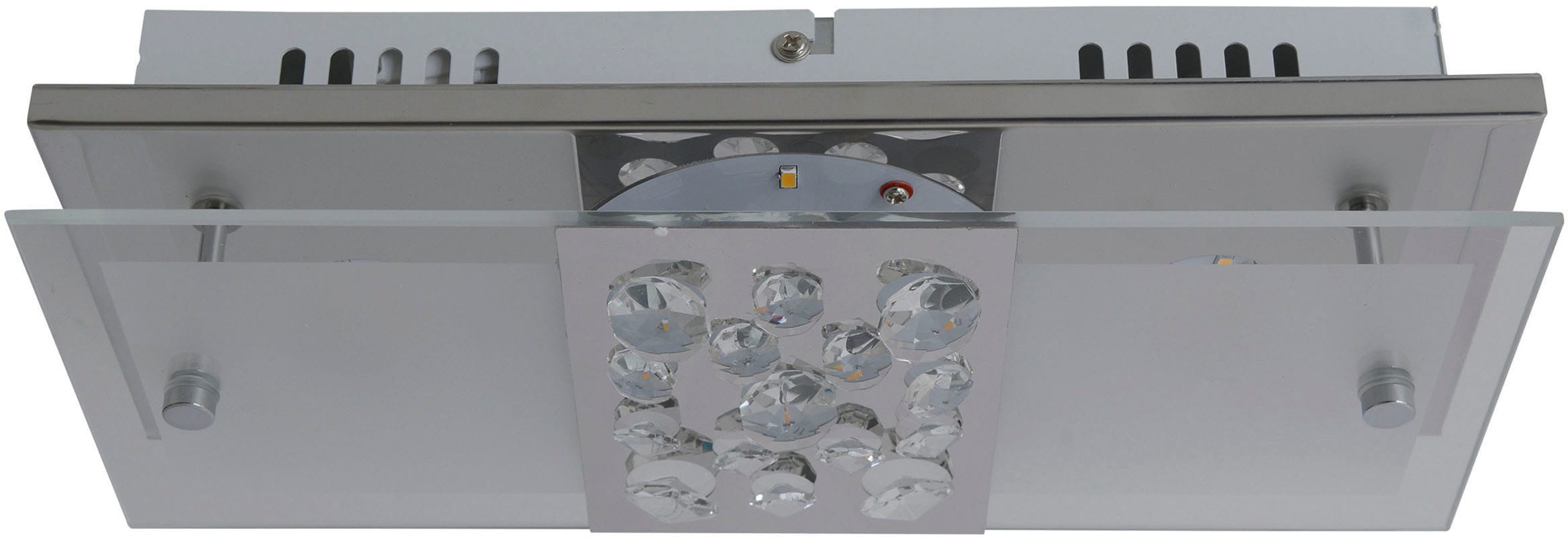 näve LED Deckenleuchte »Chur«, 1 flammig, chrom teilsatiniert mit Kristallen, incl. LED total 11W