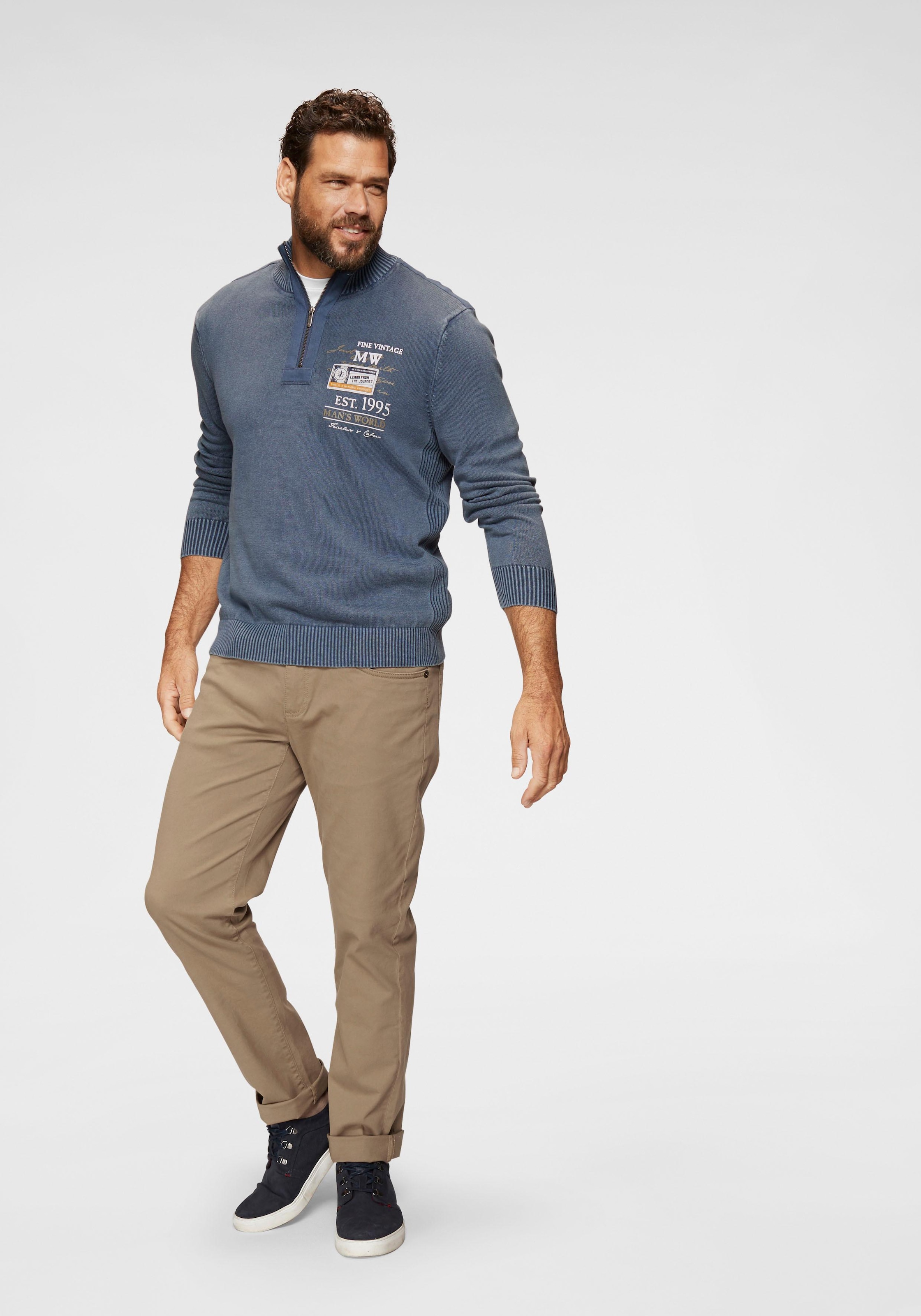Man's World Rundhalsshirt, (5er-Pack), Kurzarm, Regular Fit, unifarben, Rundhals, aus Baumwolle